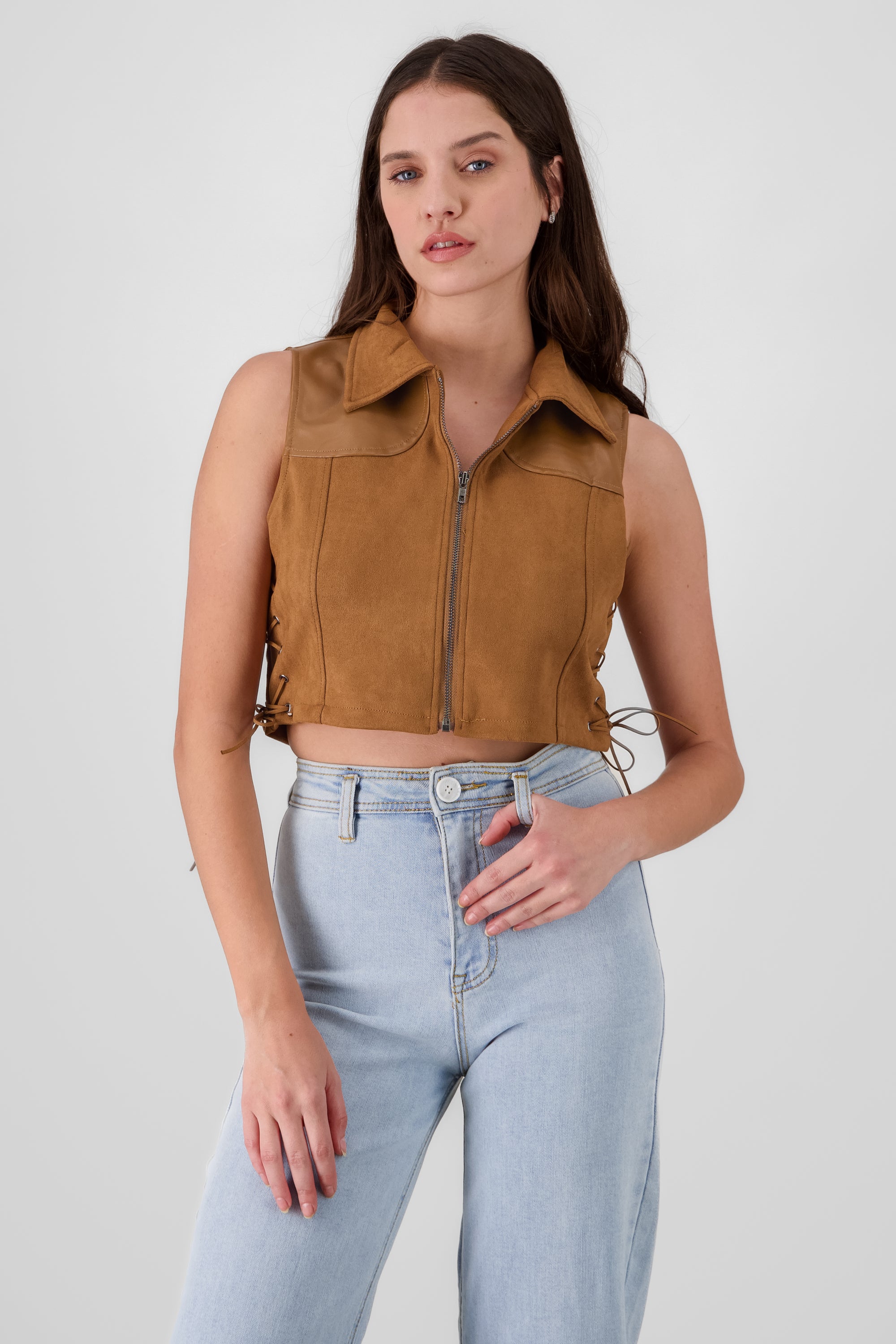 Suede Vest CAMEL