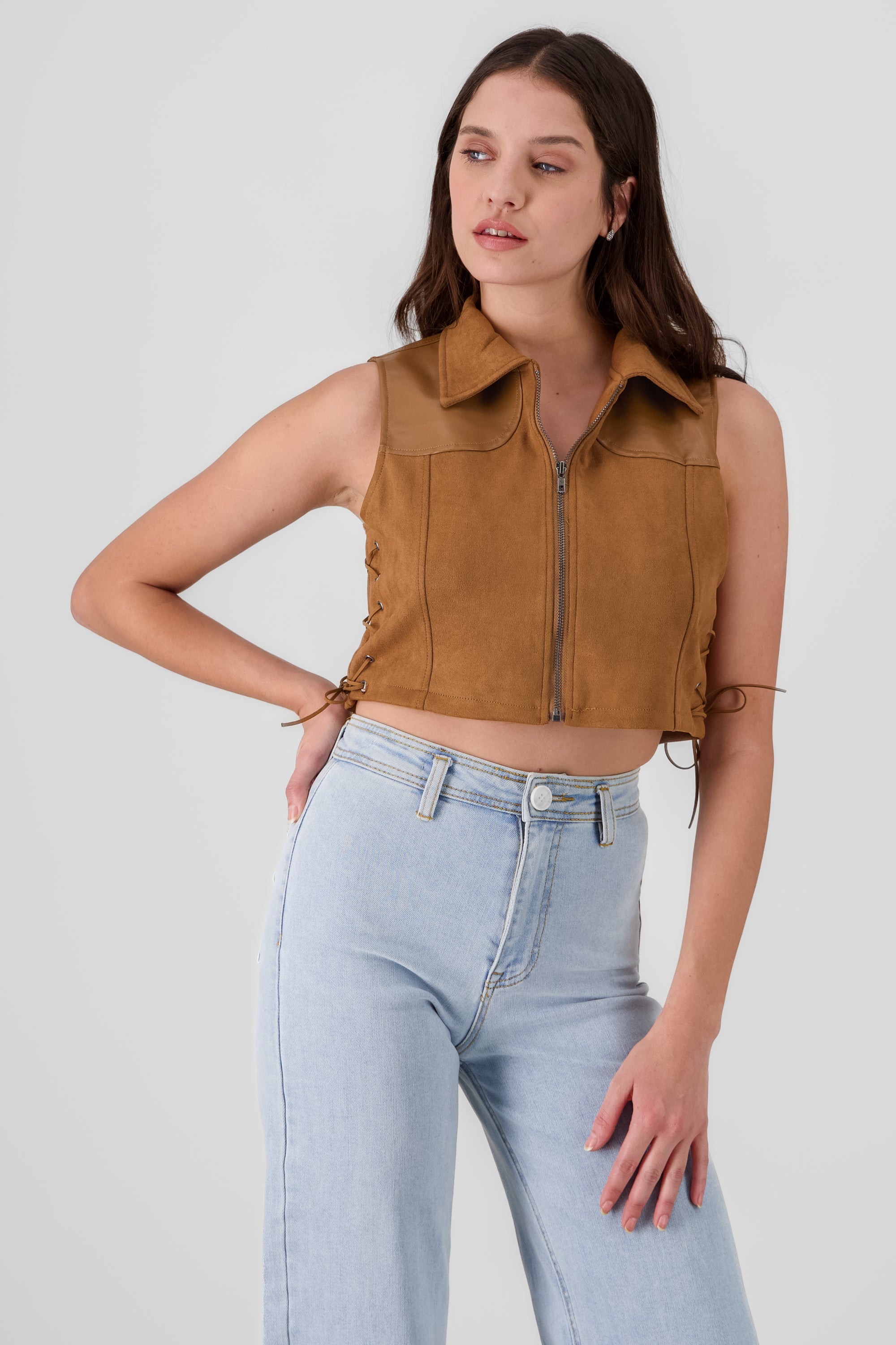 Suede Vest CAMEL