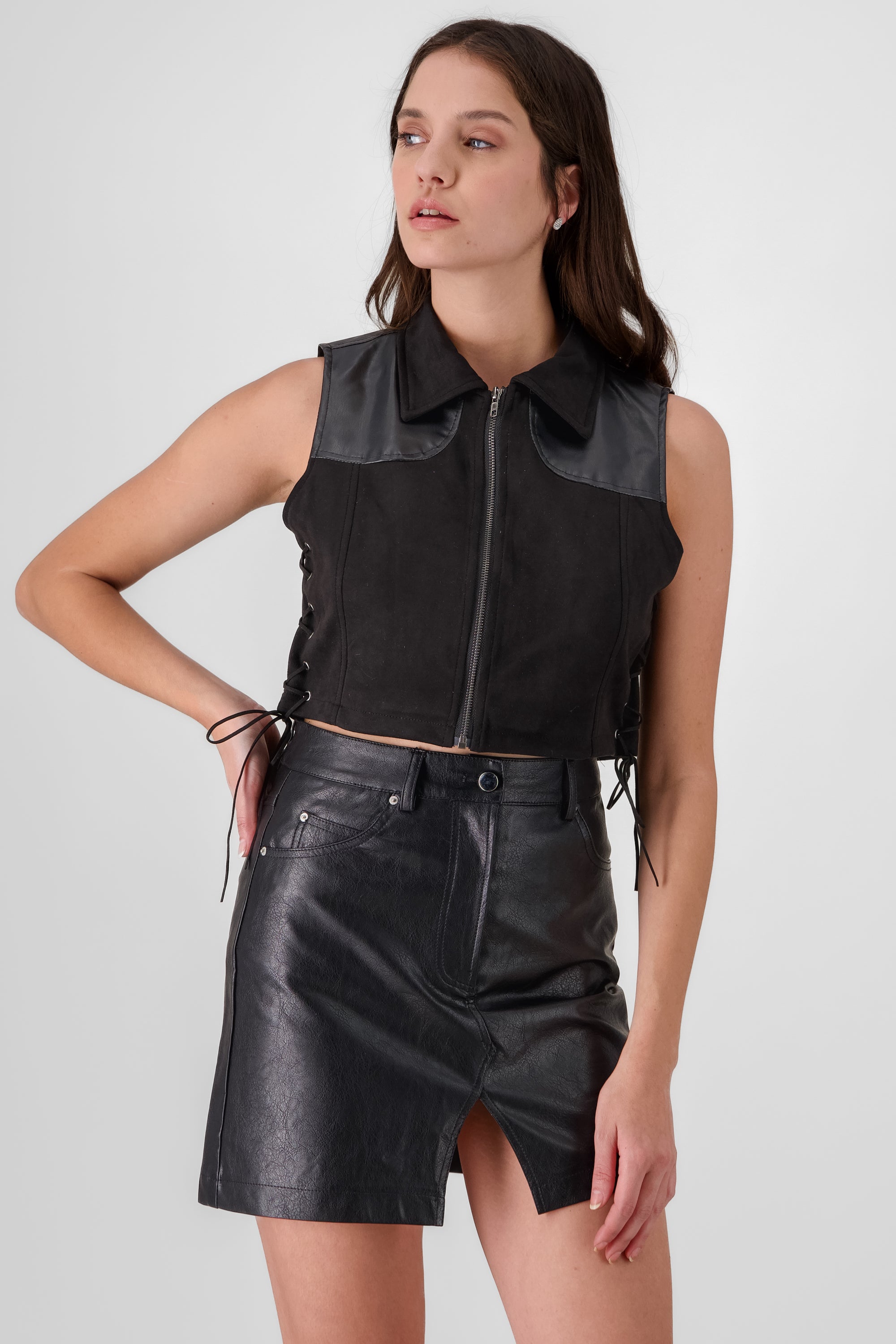 Suede Vest BLACK