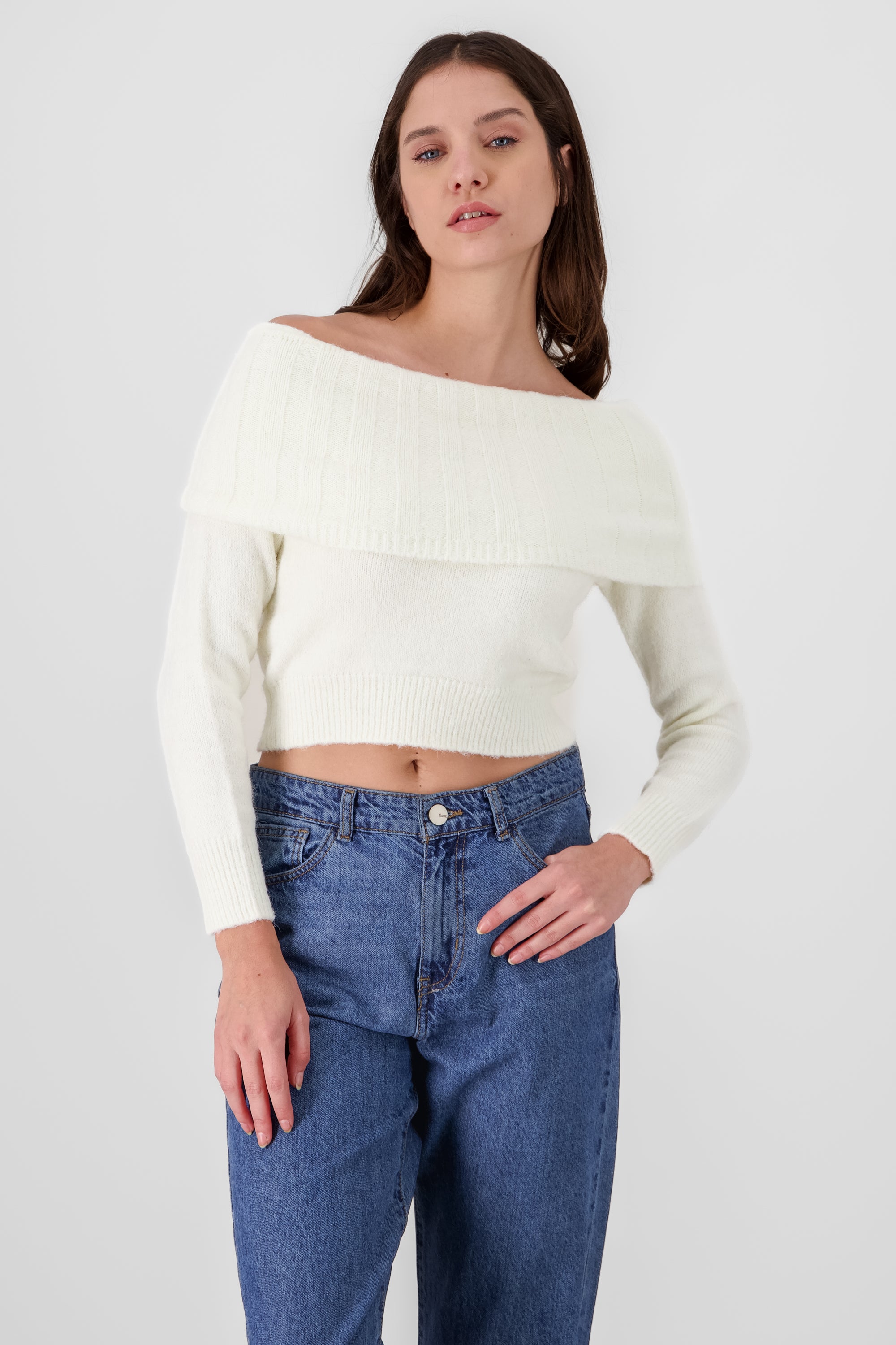 Off Shoulder Sweater CREAM