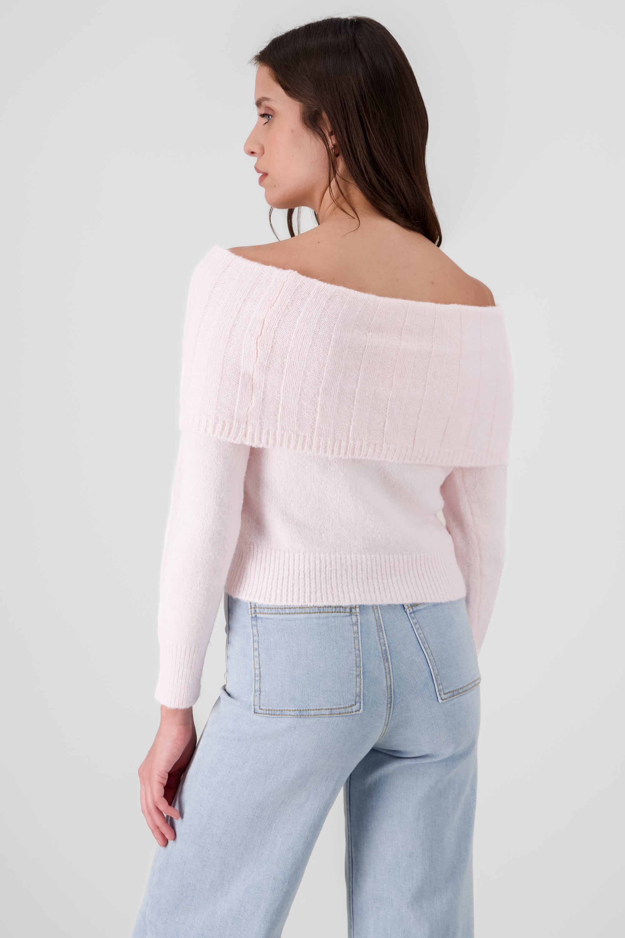 Off Shoulder Sweater ROSEWOOD