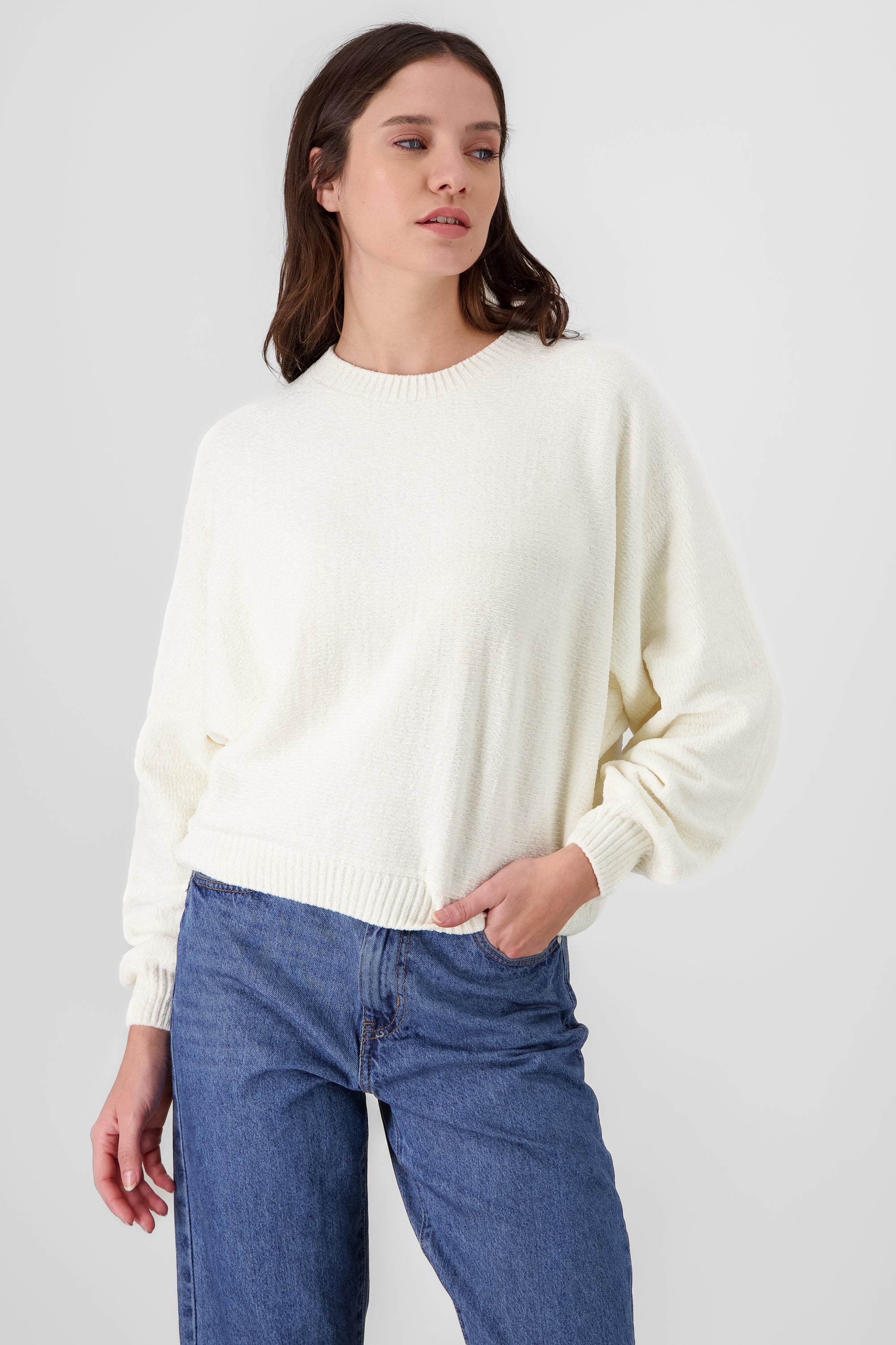 Solid  Sweater CREAM