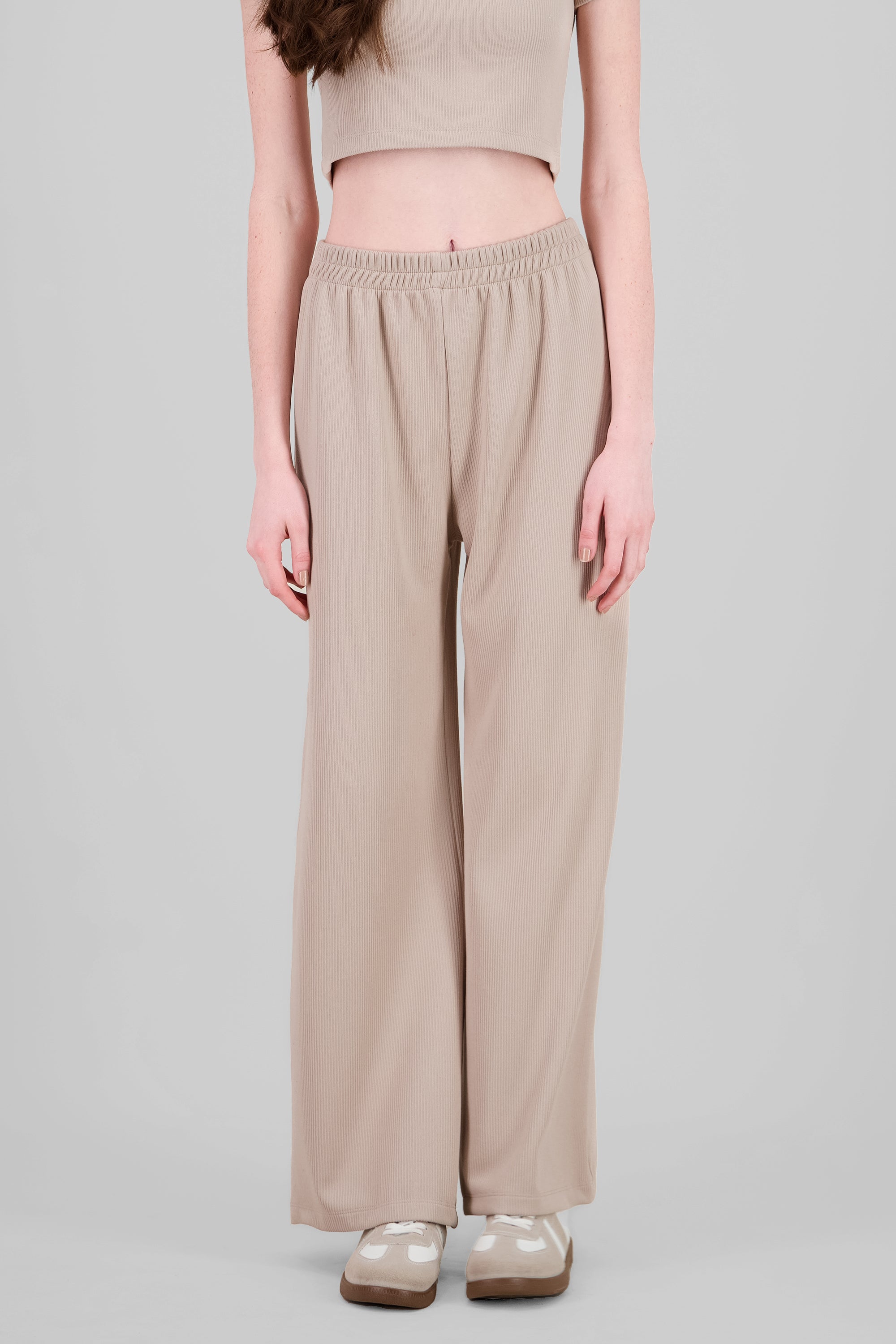 Wide Ribbed Pants SAND