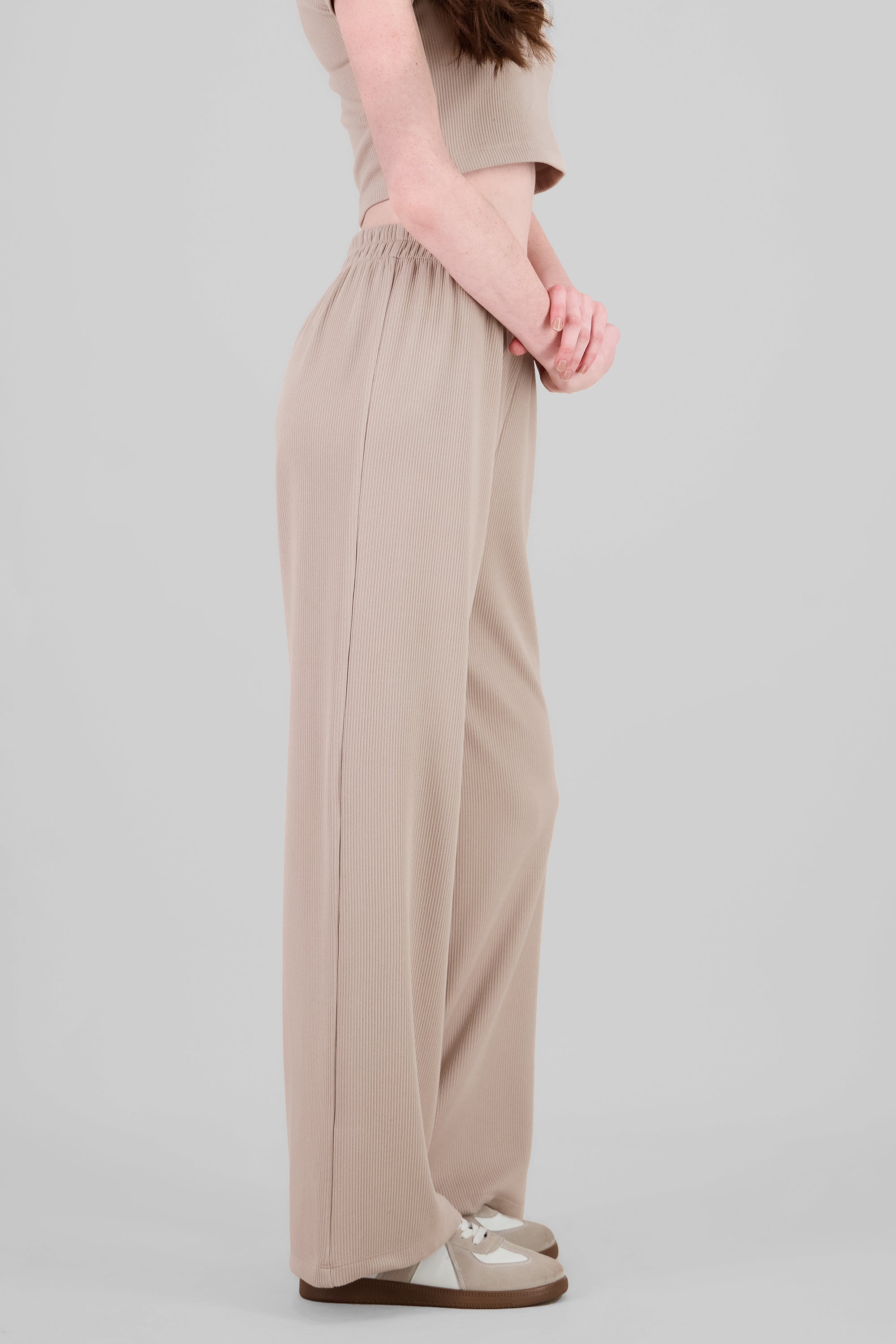 Wide Ribbed Pants SAND