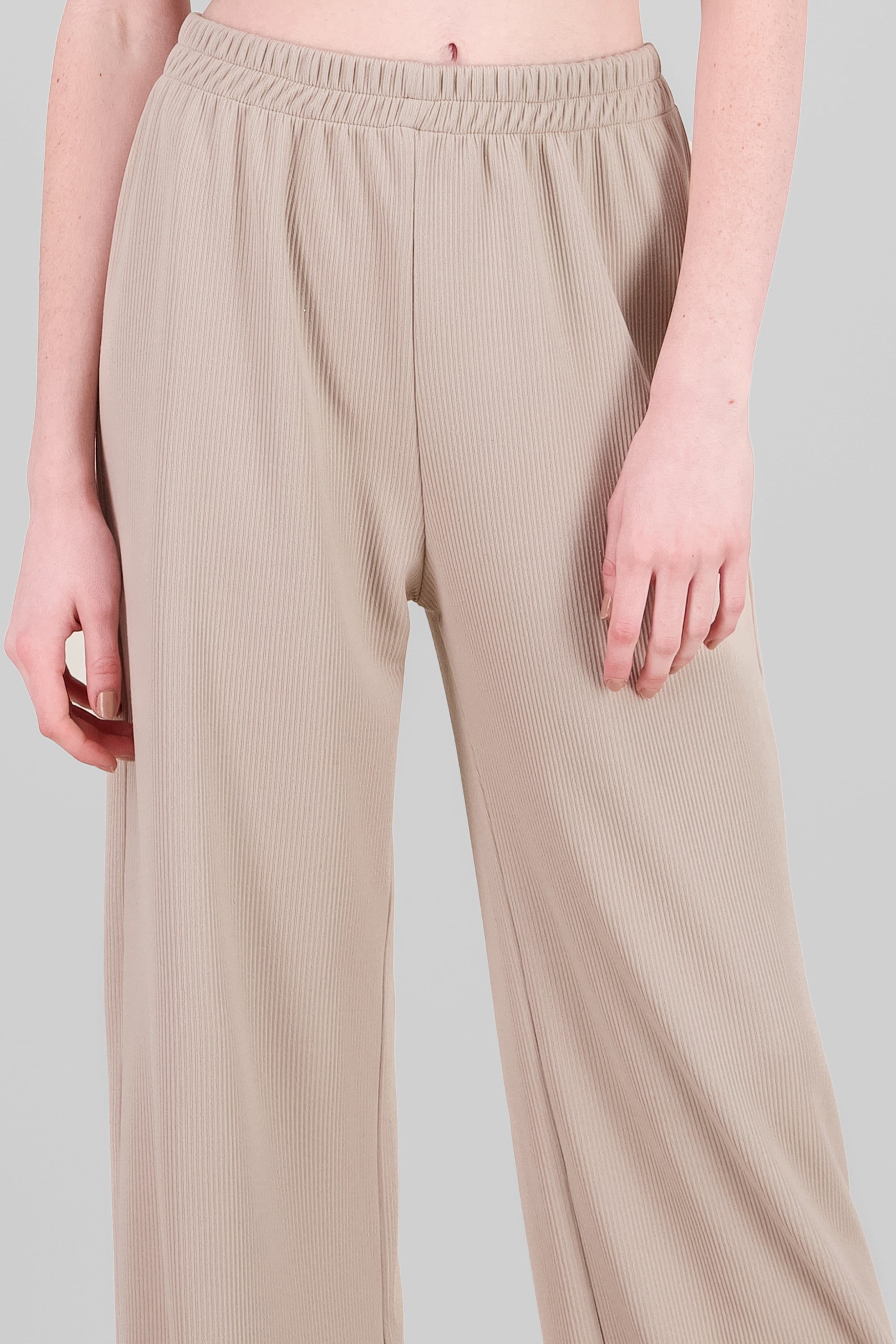 Wide Ribbed Pants SAND