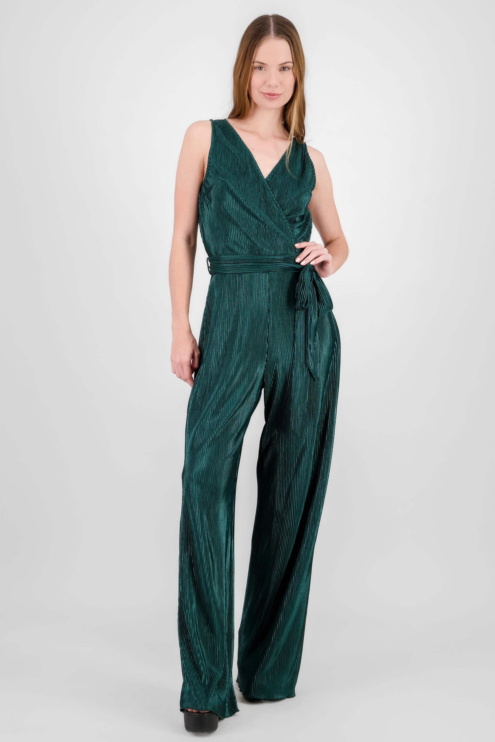 Pleated Detail Jumpsuit GREEN