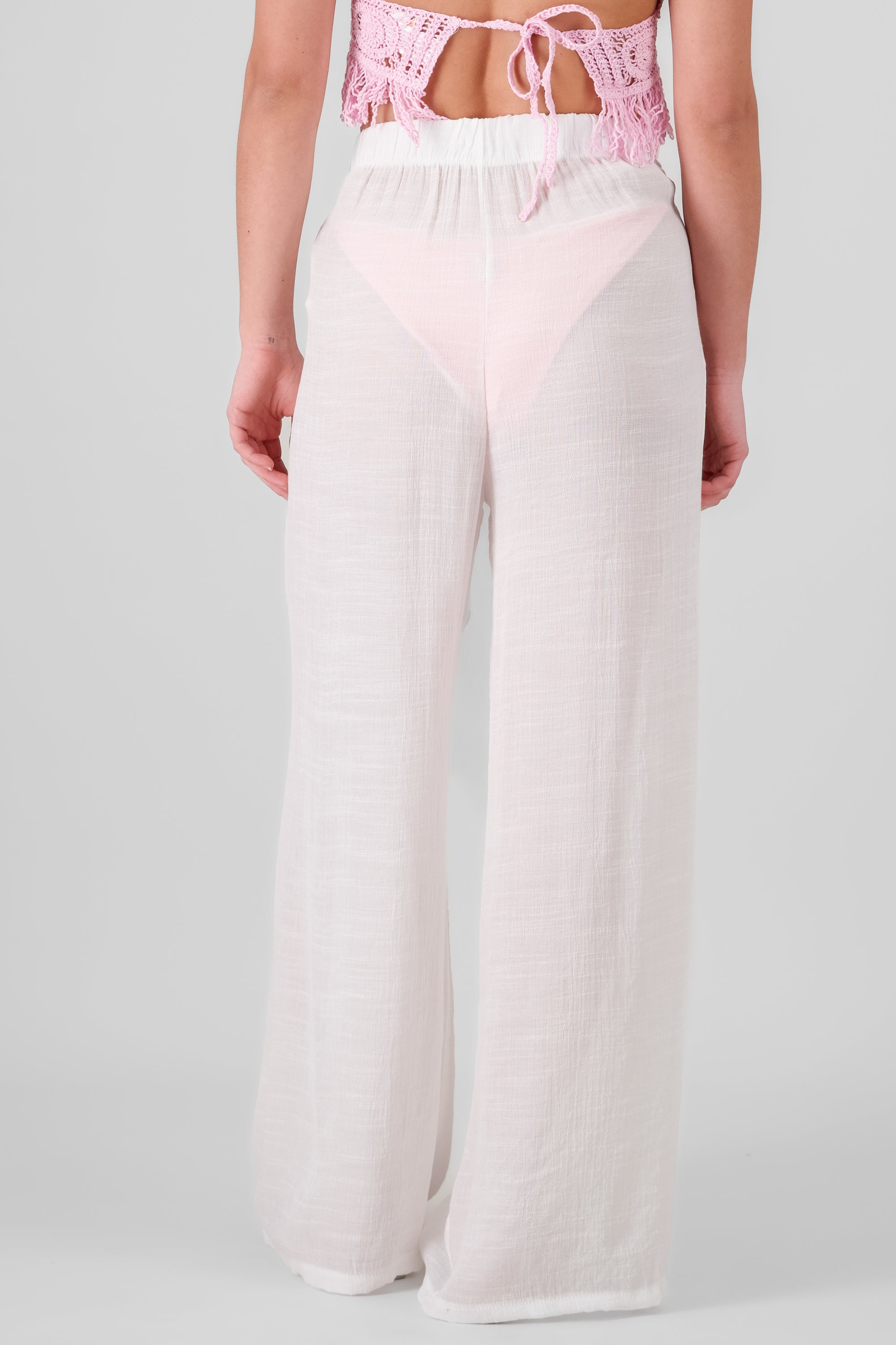 Belted Knot Pants WHITE