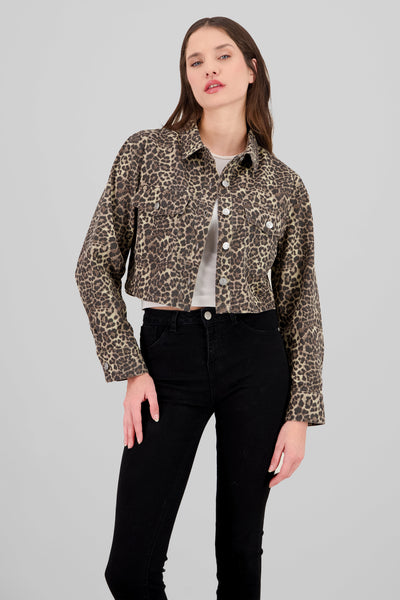 Leopard Jacket BROWN COMBO