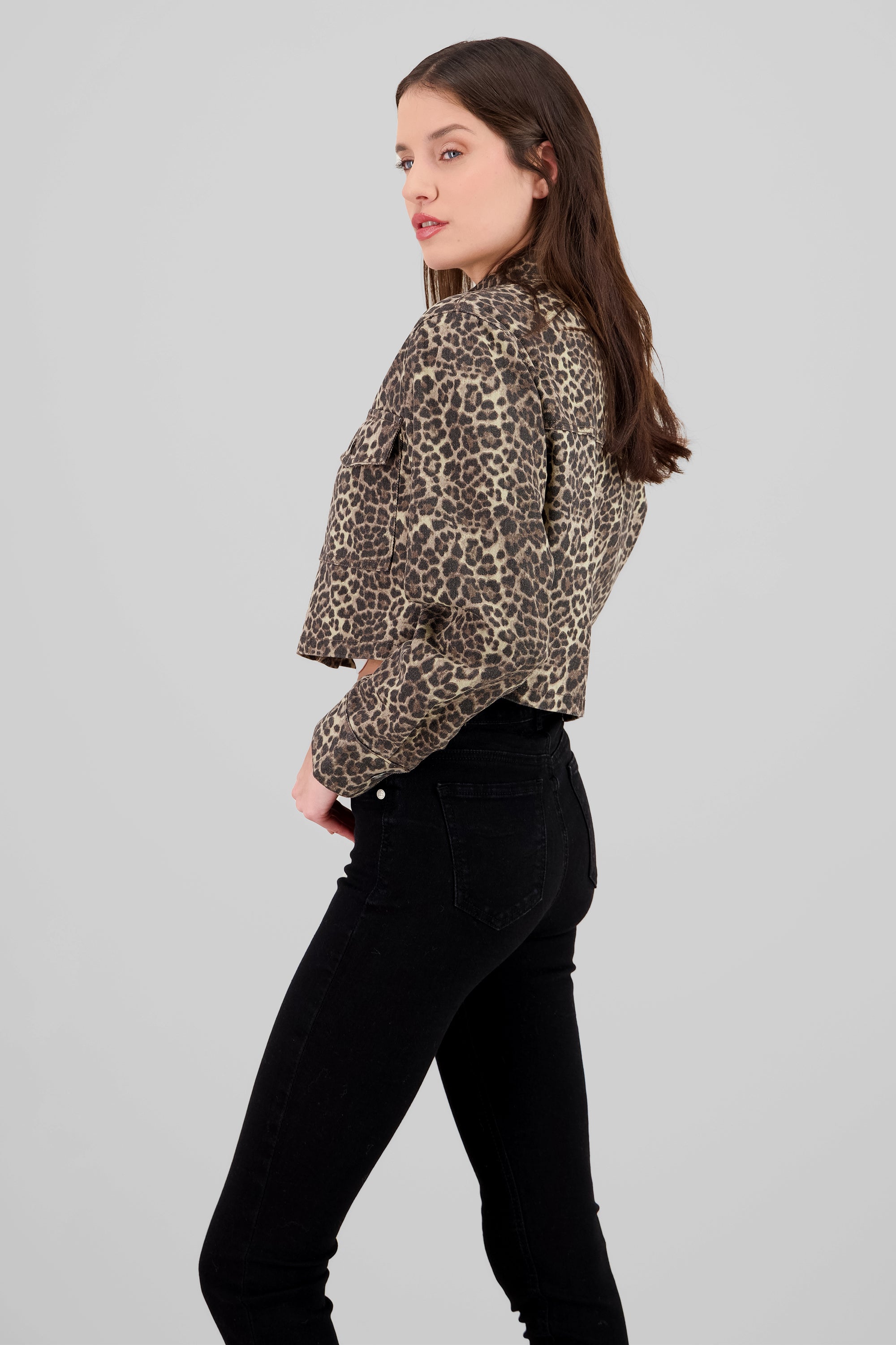 Leopard Jacket BROWN COMBO