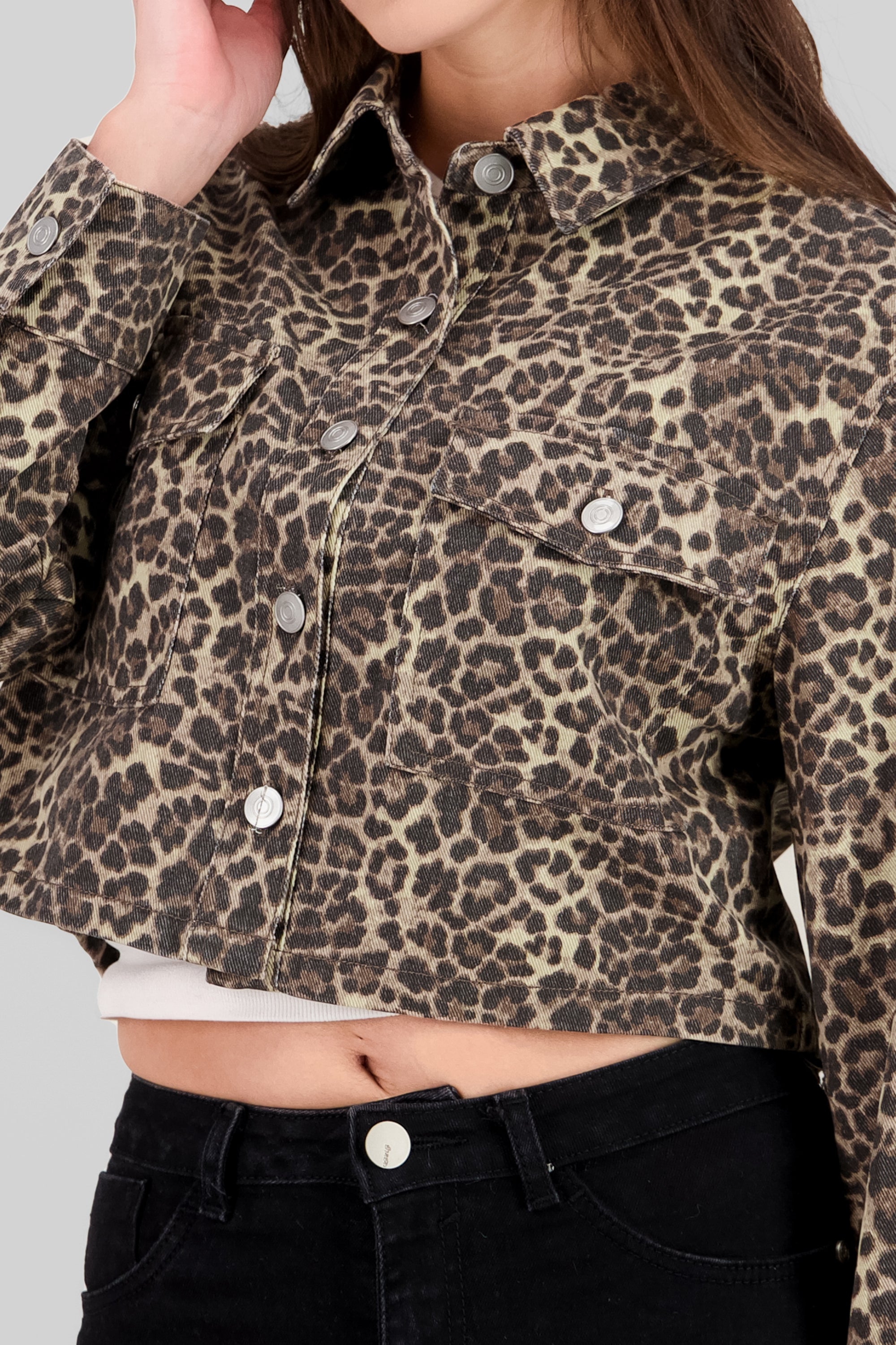 Leopard Jacket BROWN COMBO