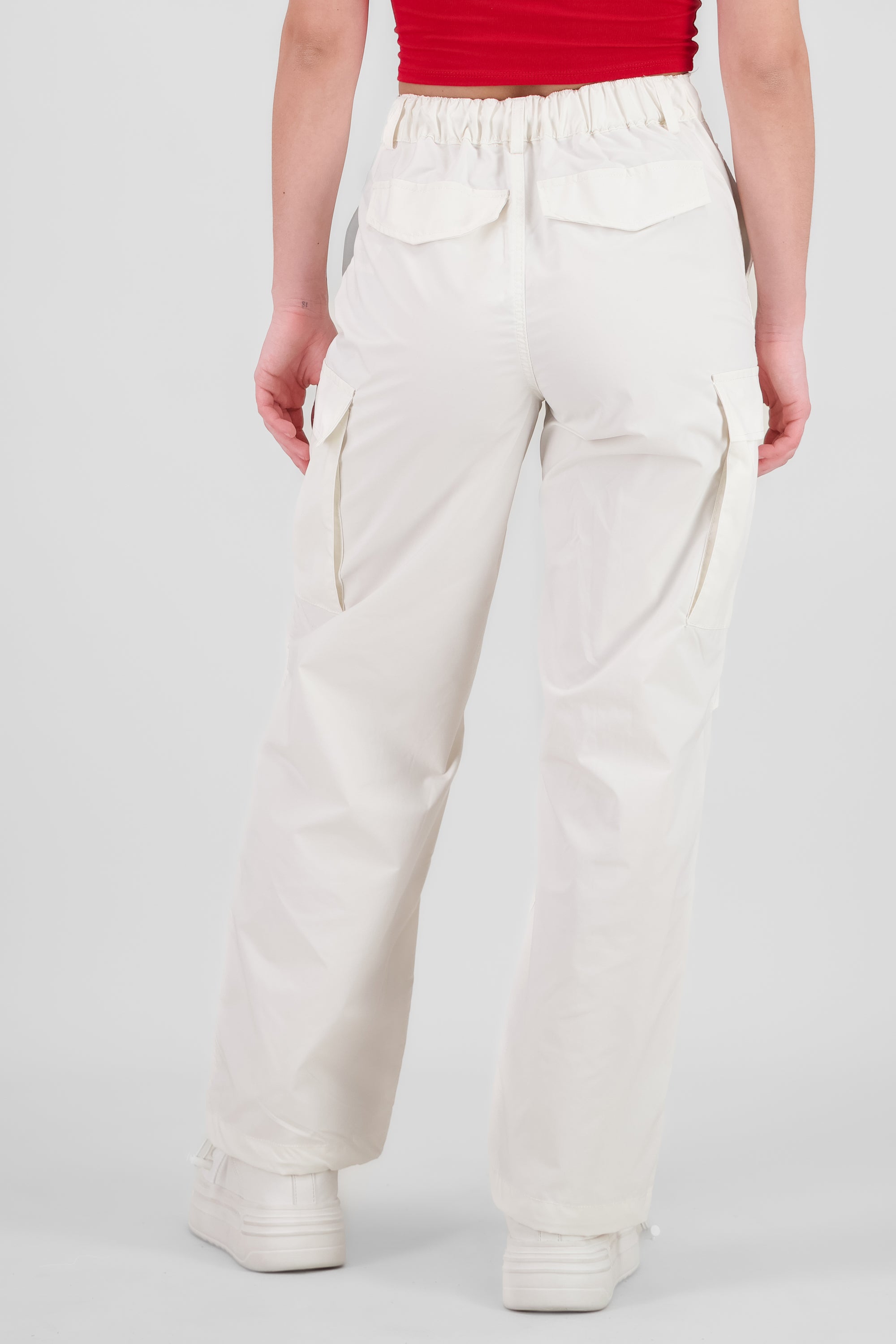 Solid Parachute Pants WHITE