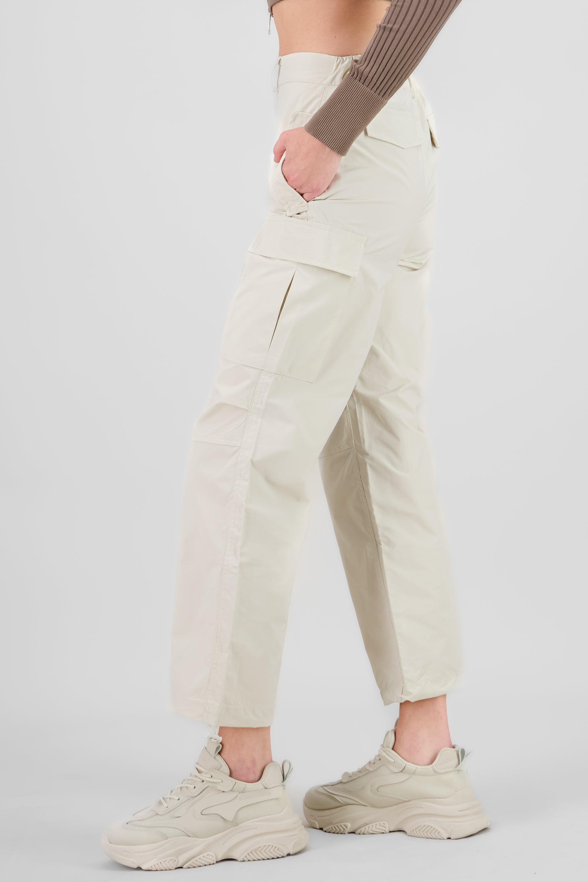 Solid Parachute Pants CREAM