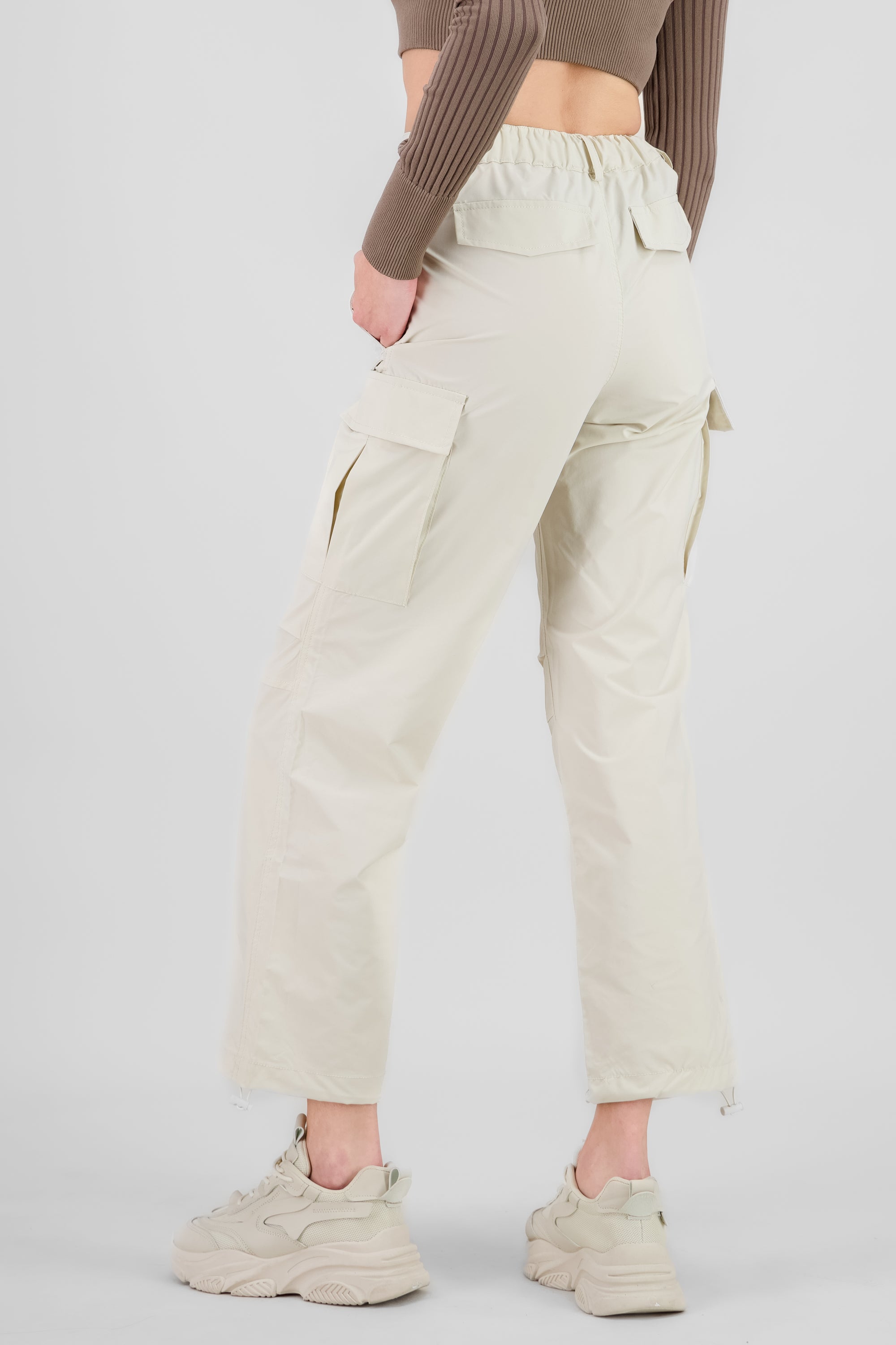 Solid Parachute Pants CREAM