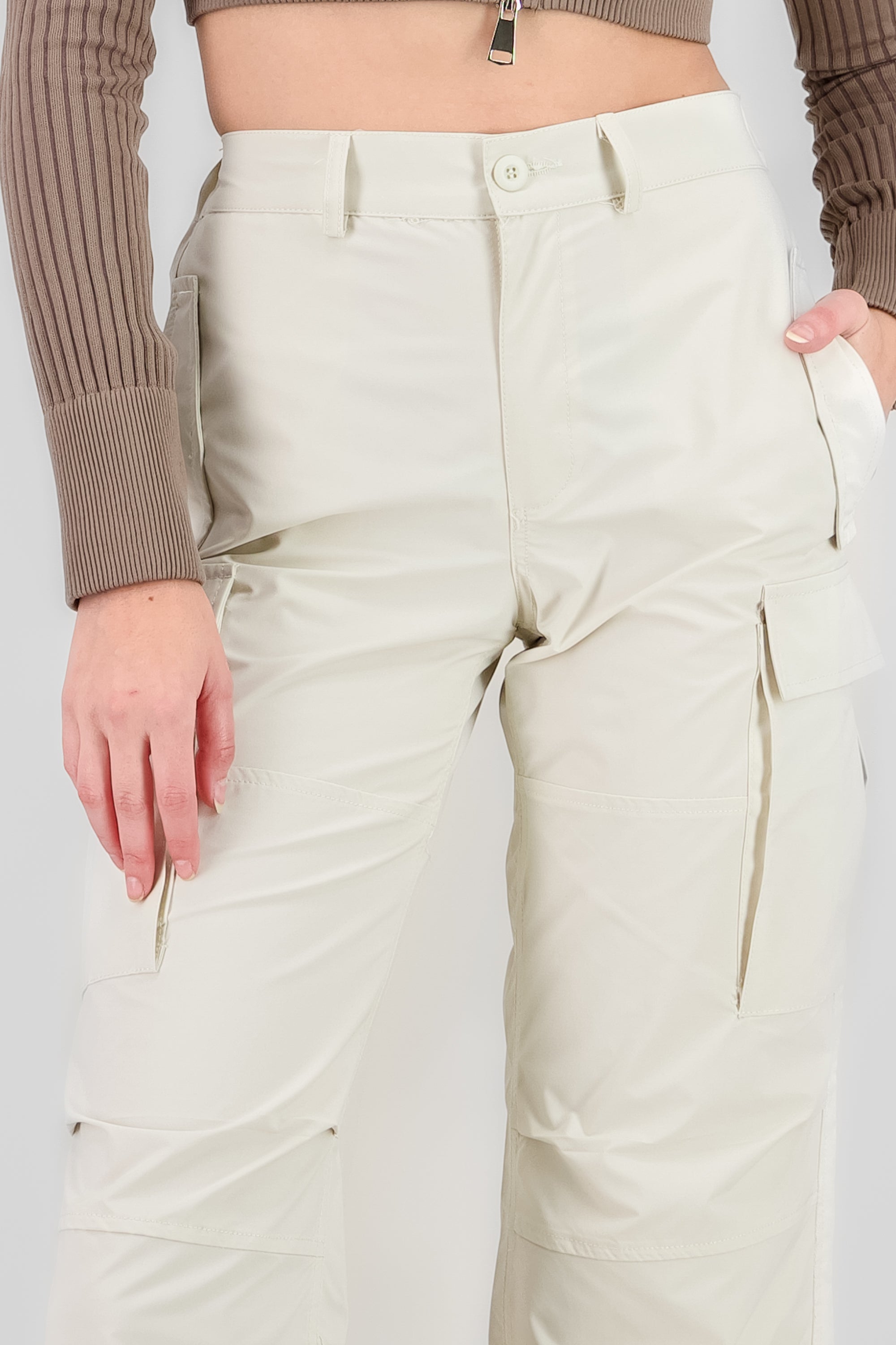 Solid Parachute Pants CREAM