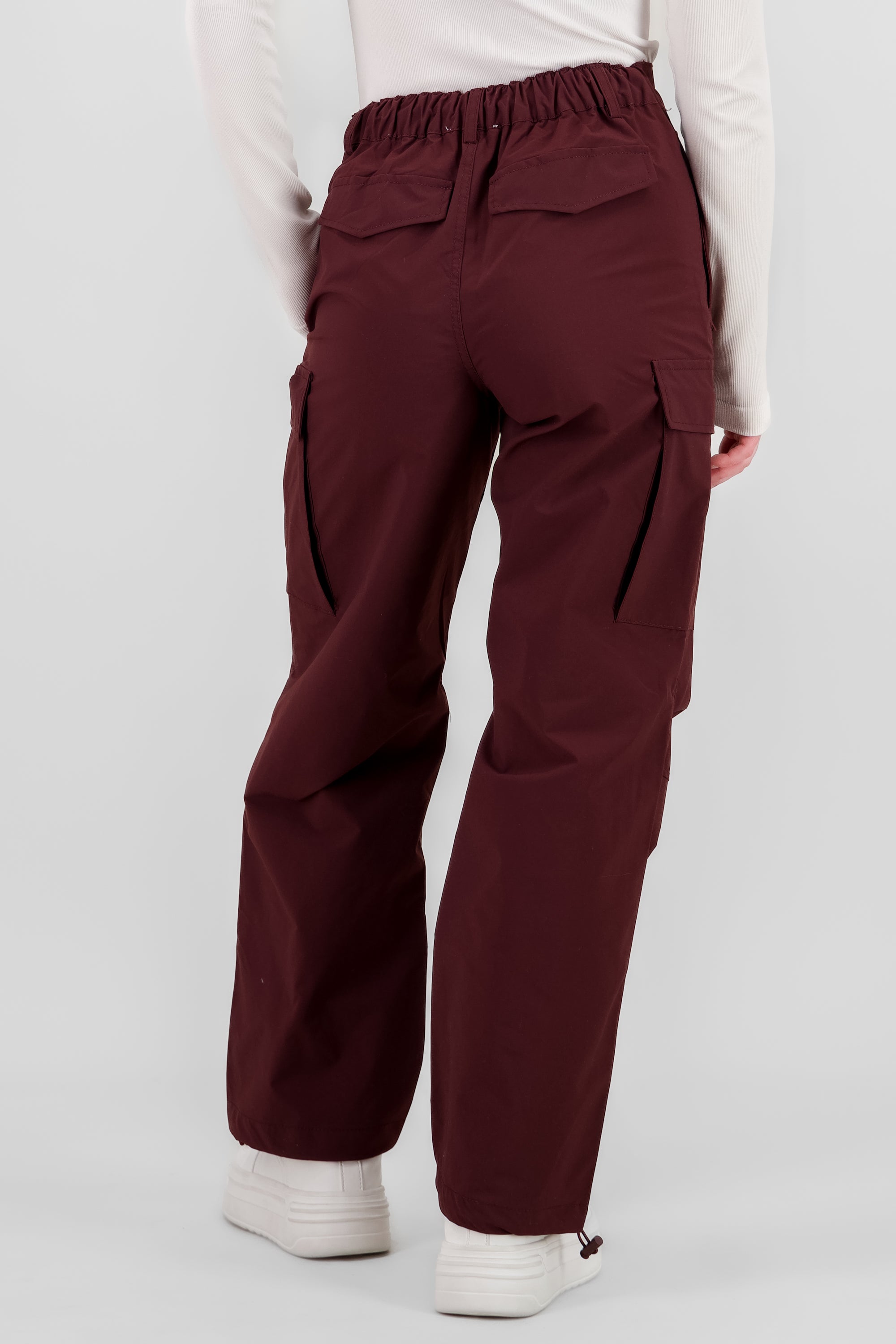 Solid Parachute Pants PLUM