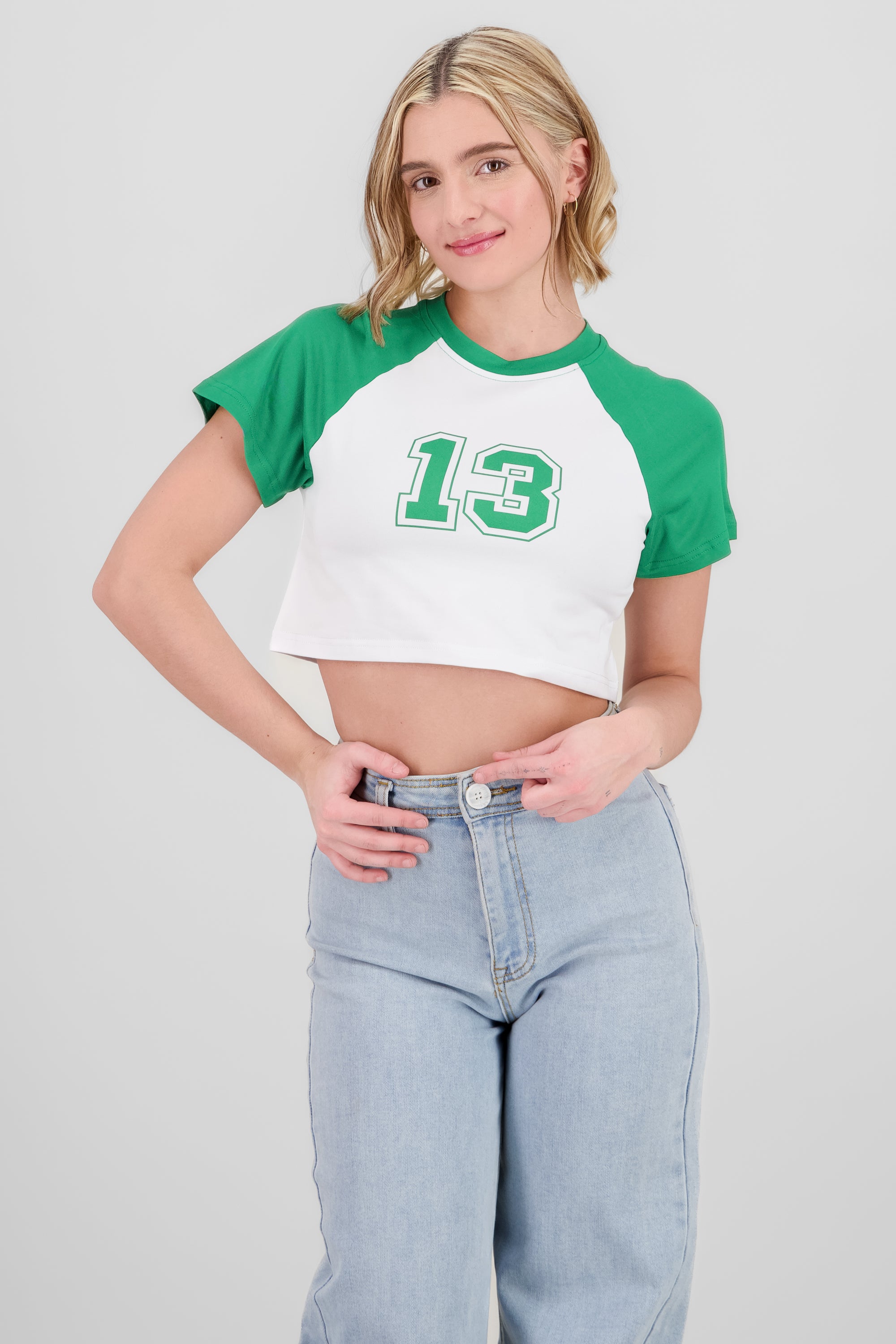 Crop 13 T Shirt FOREST GREEN