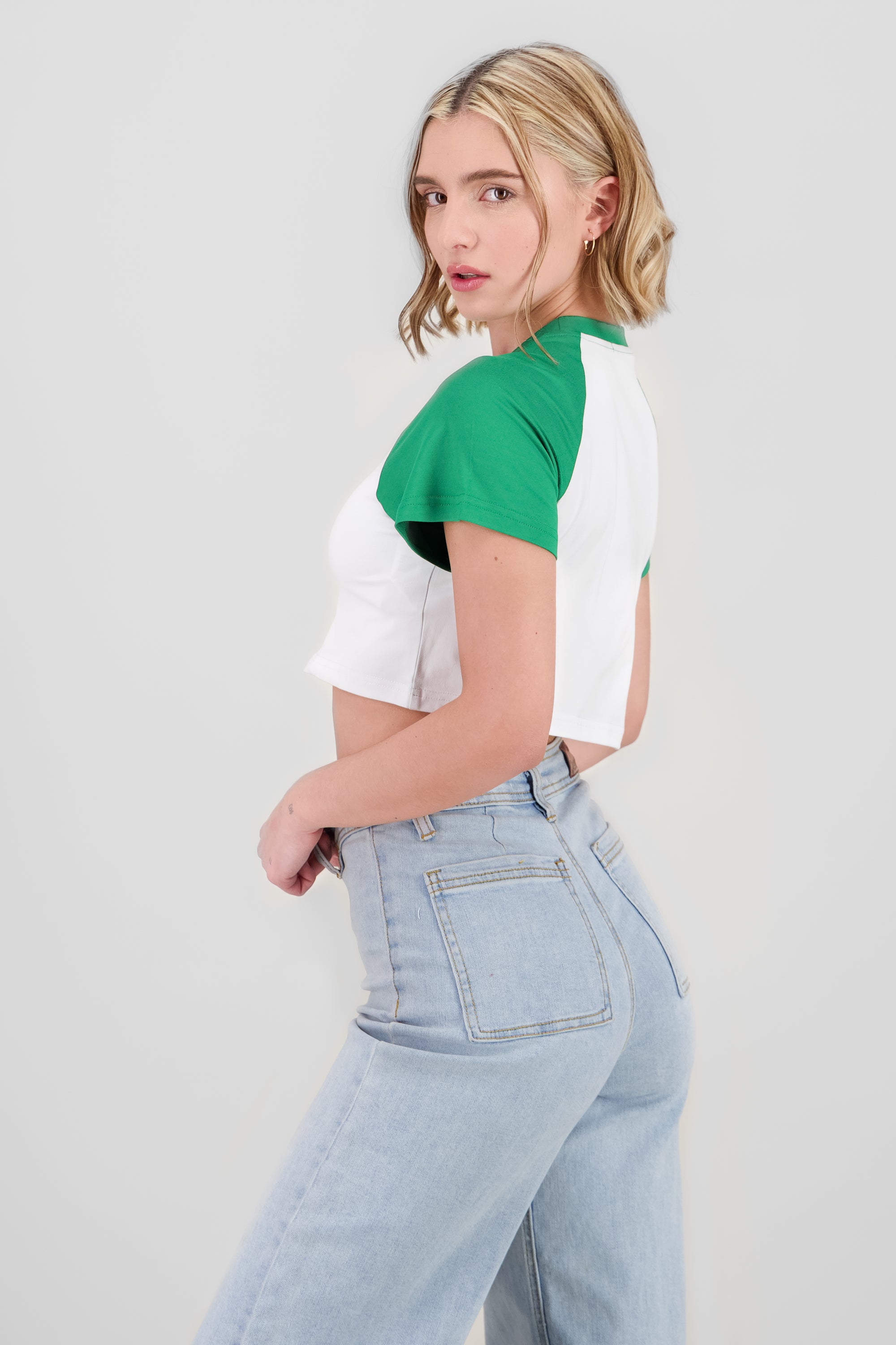 Crop 13 T Shirt FOREST GREEN