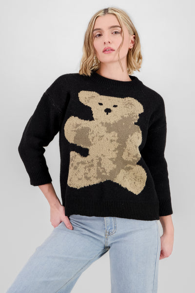 Bear Sweater BLACK COMBO