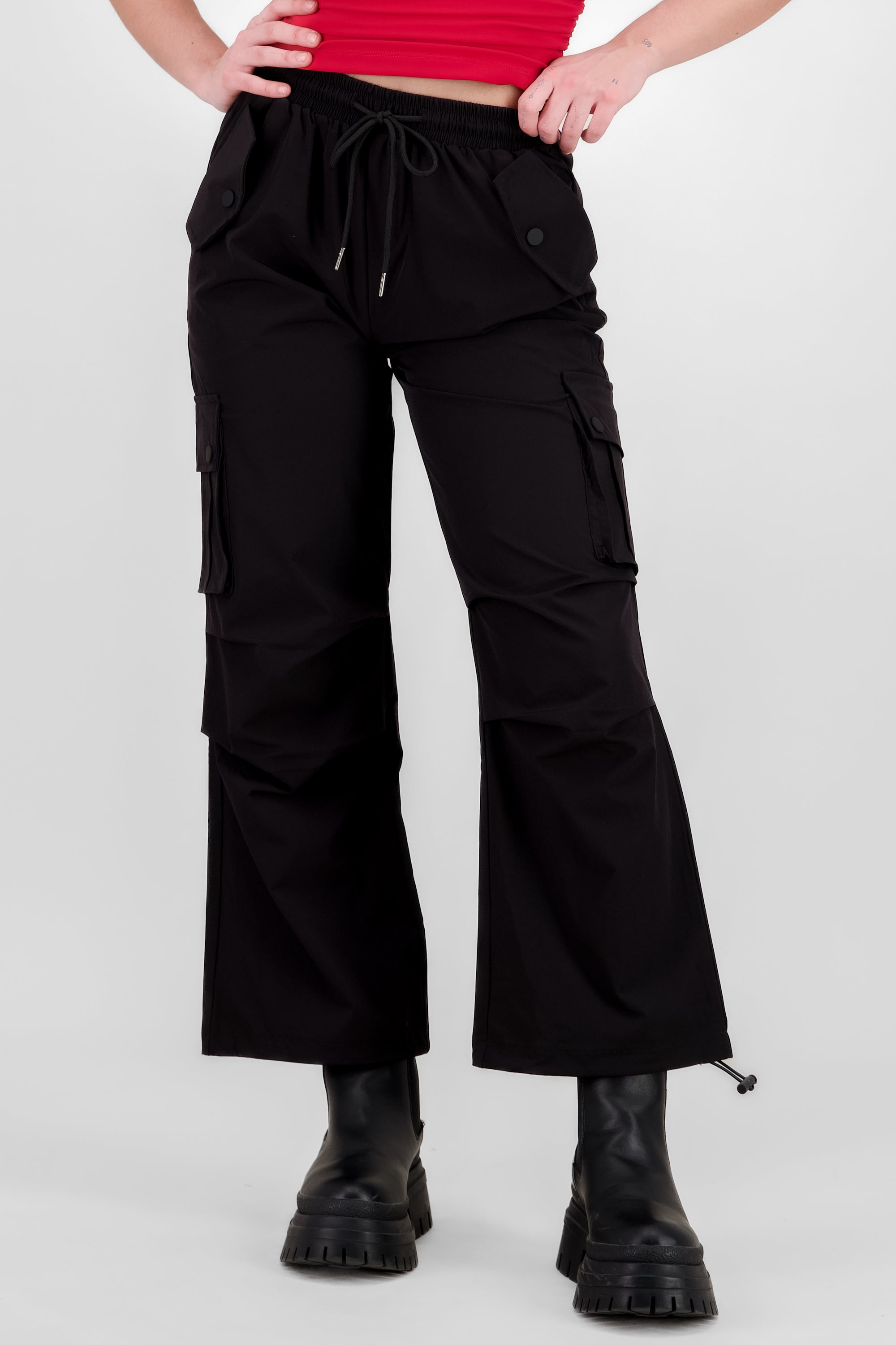 Parachute Cargo Pants BLACK