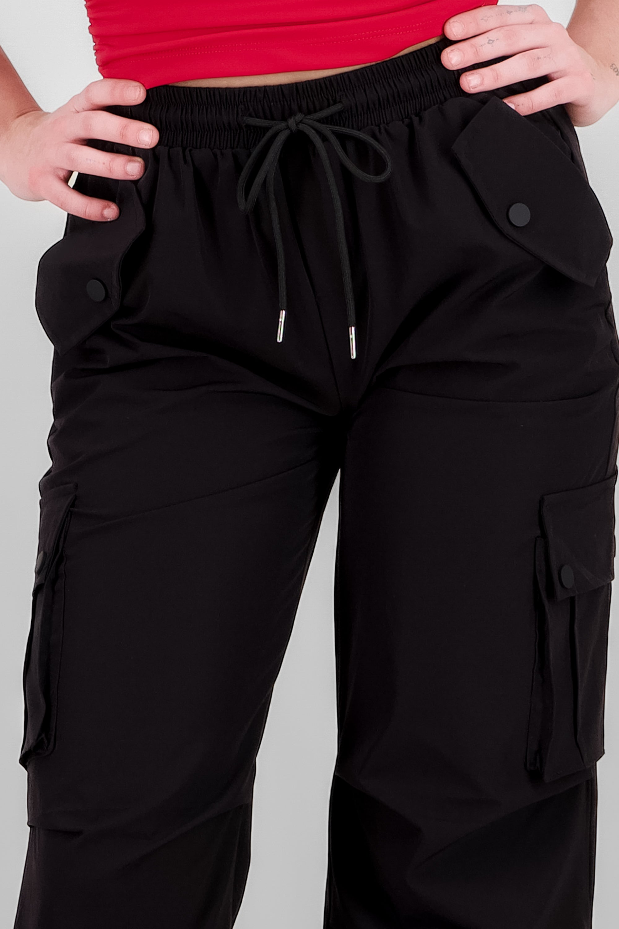 Parachute Cargo Pants BLACK