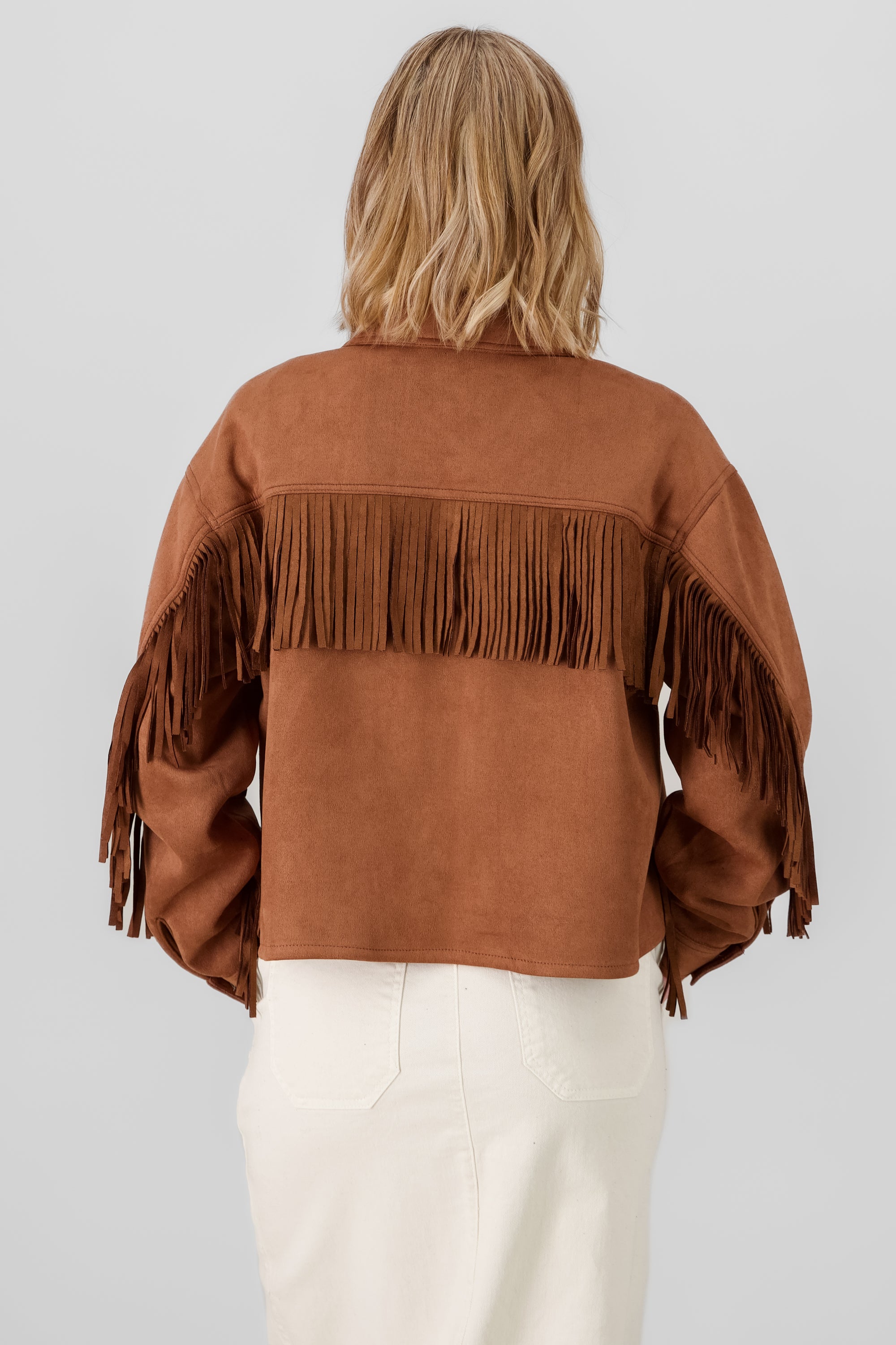 Suede Fringe Jacket CAMEL