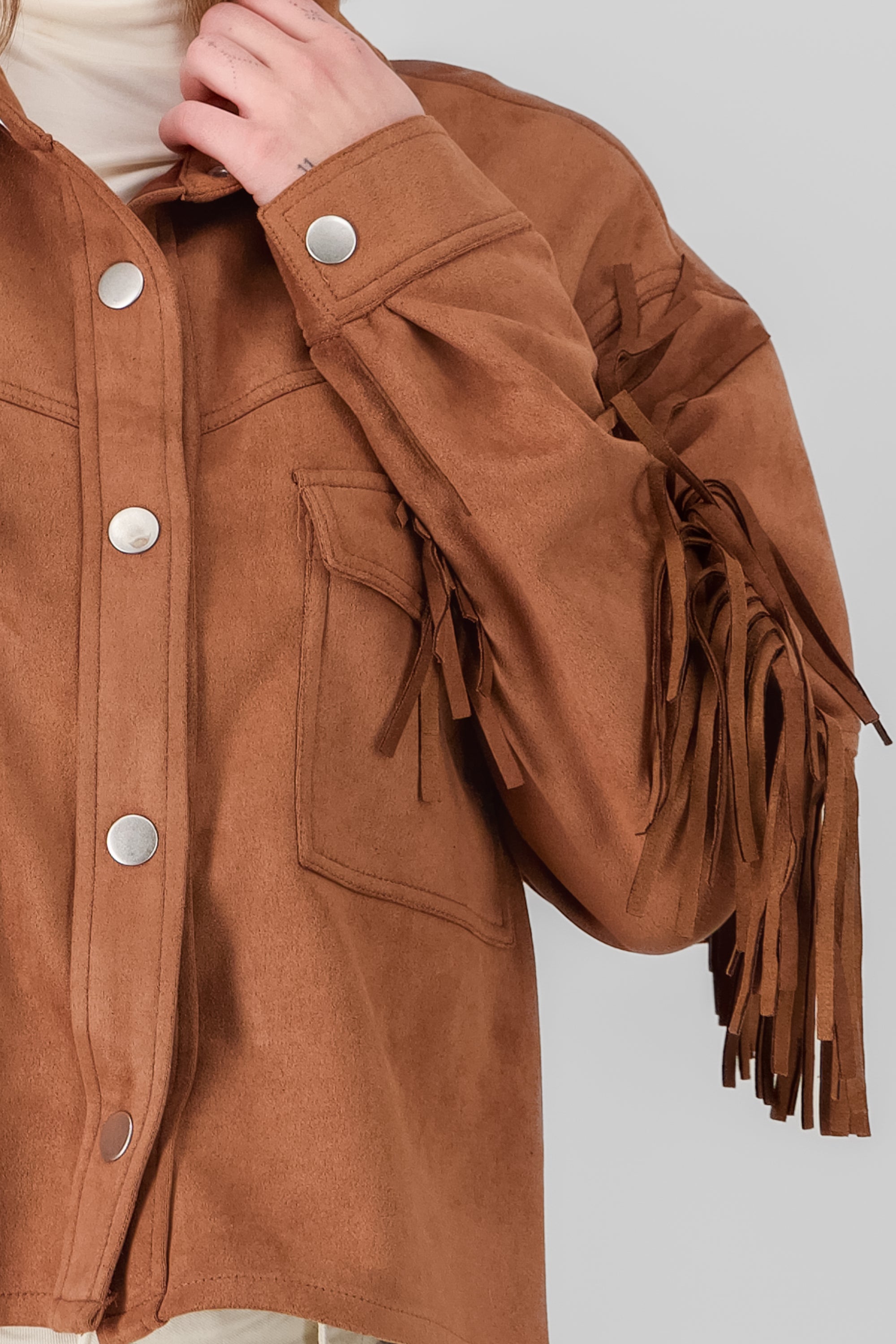 Suede Fringe Jacket CAMEL