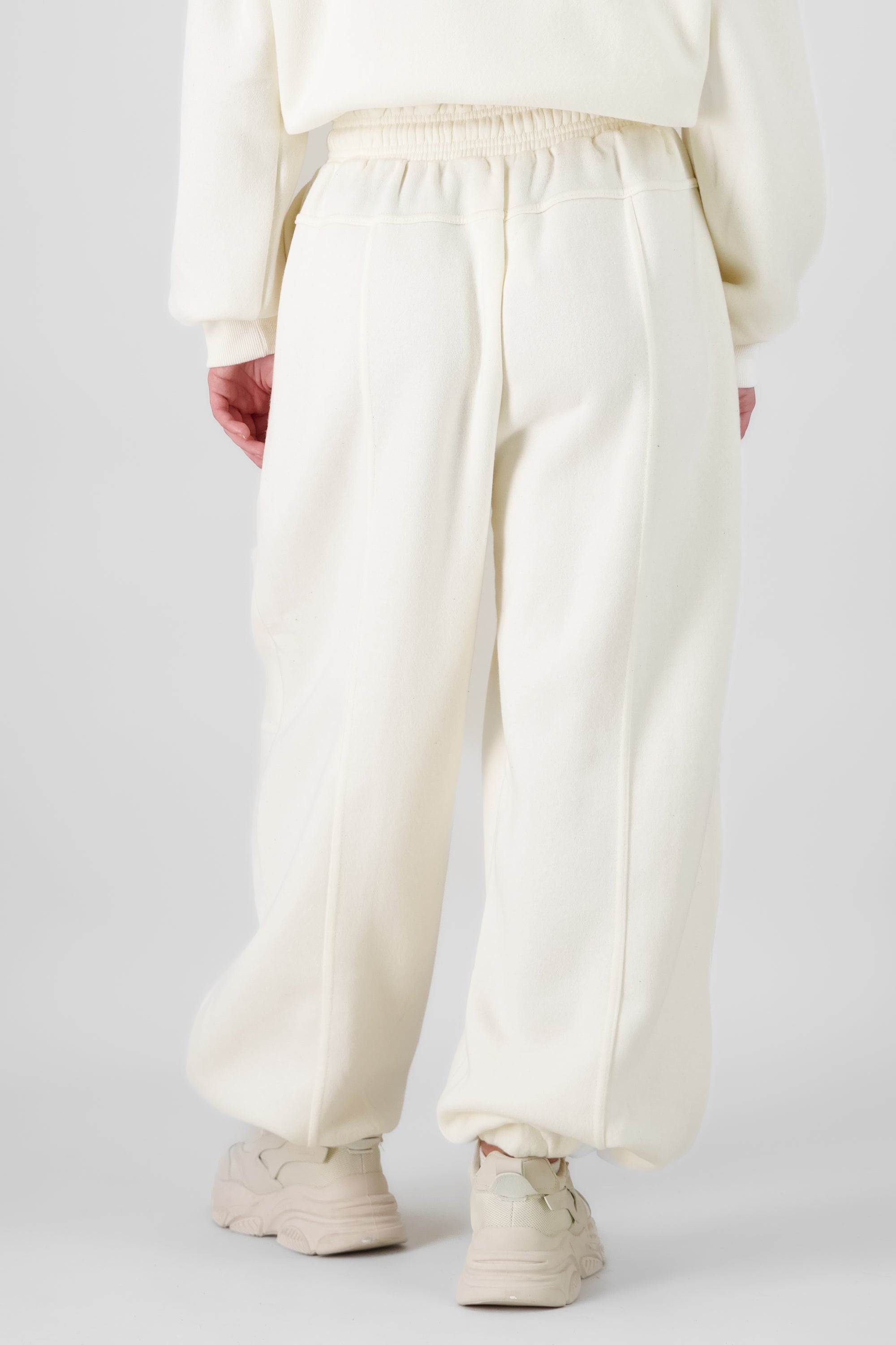 Fleece Joggers with Waistband CREAM