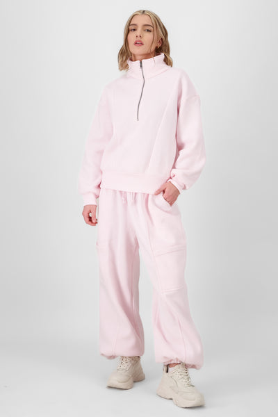 Fleece Joggers with Waistband PASTEL PINK