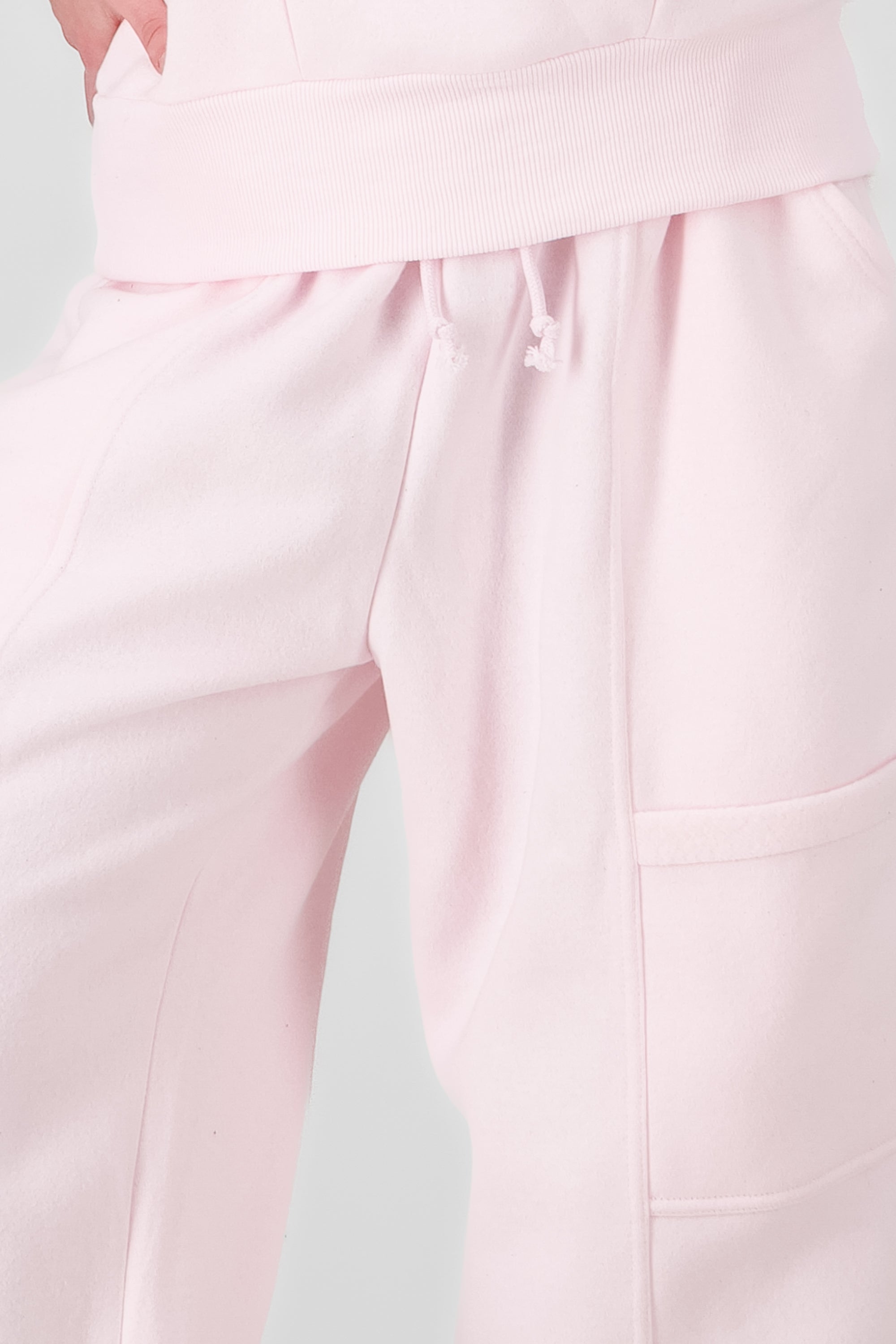 Fleece Joggers with Waistband PASTEL PINK