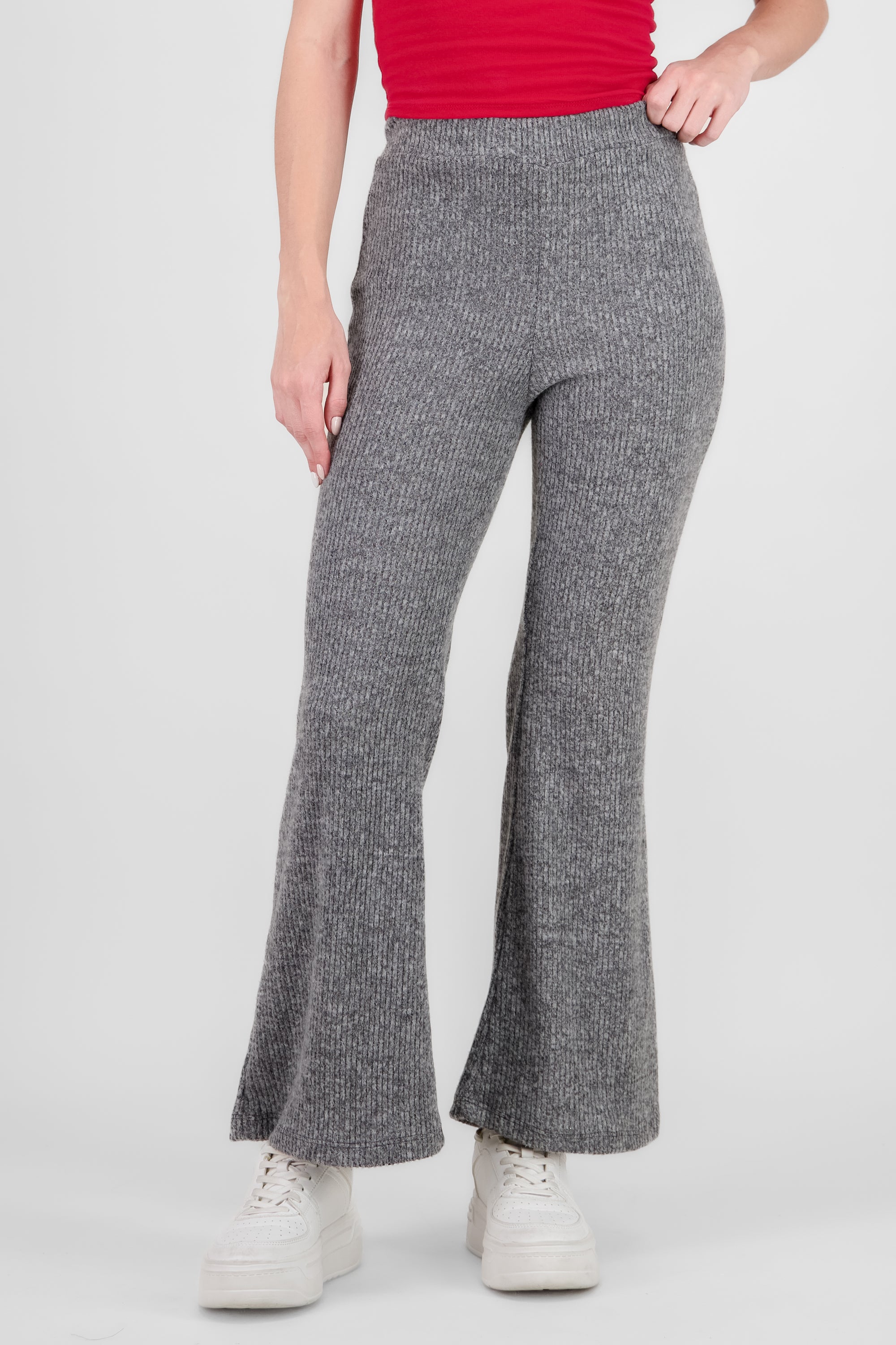 Wide Knit Pants HEATHER GRAY