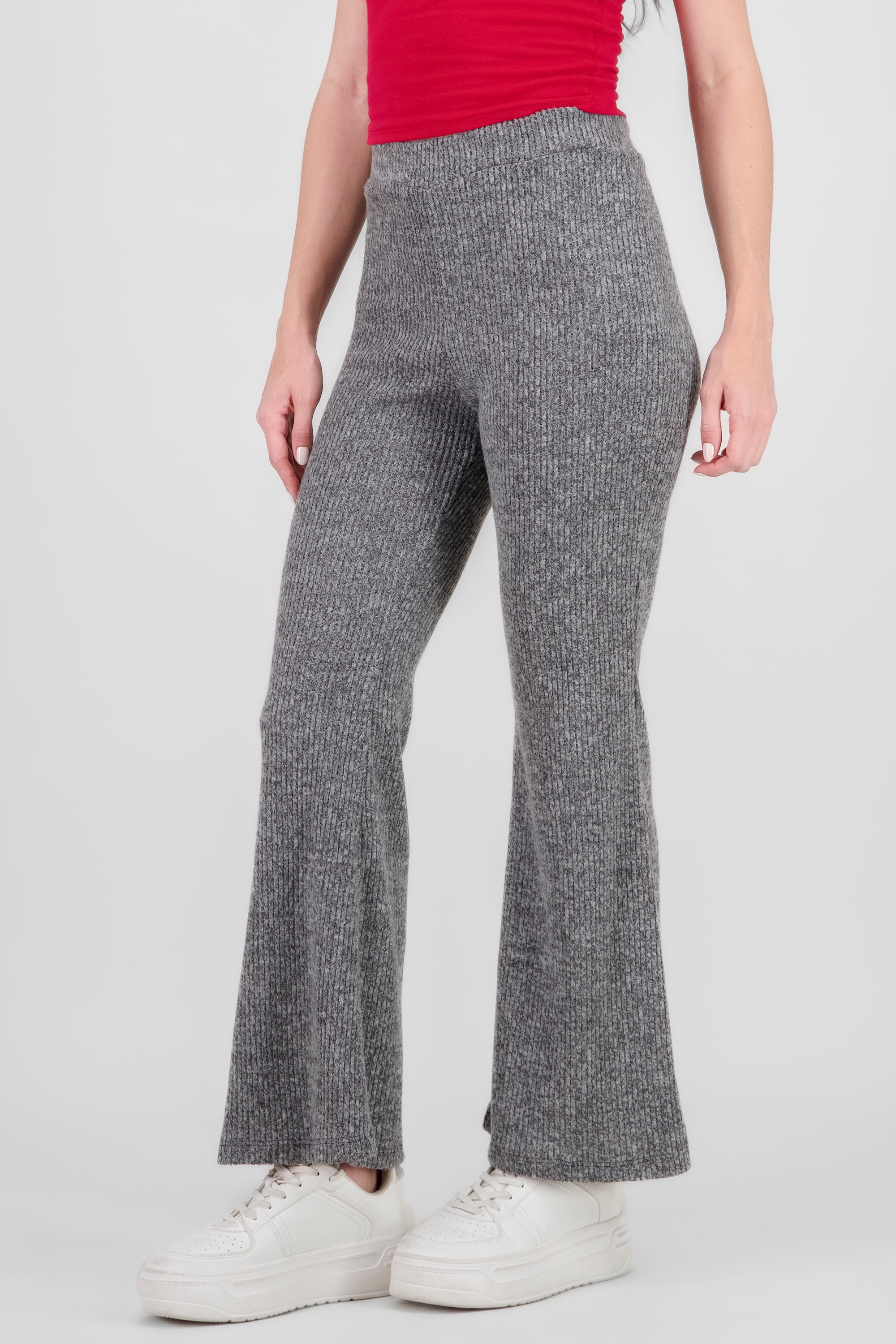 Wide Knit Pants HEATHER GRAY