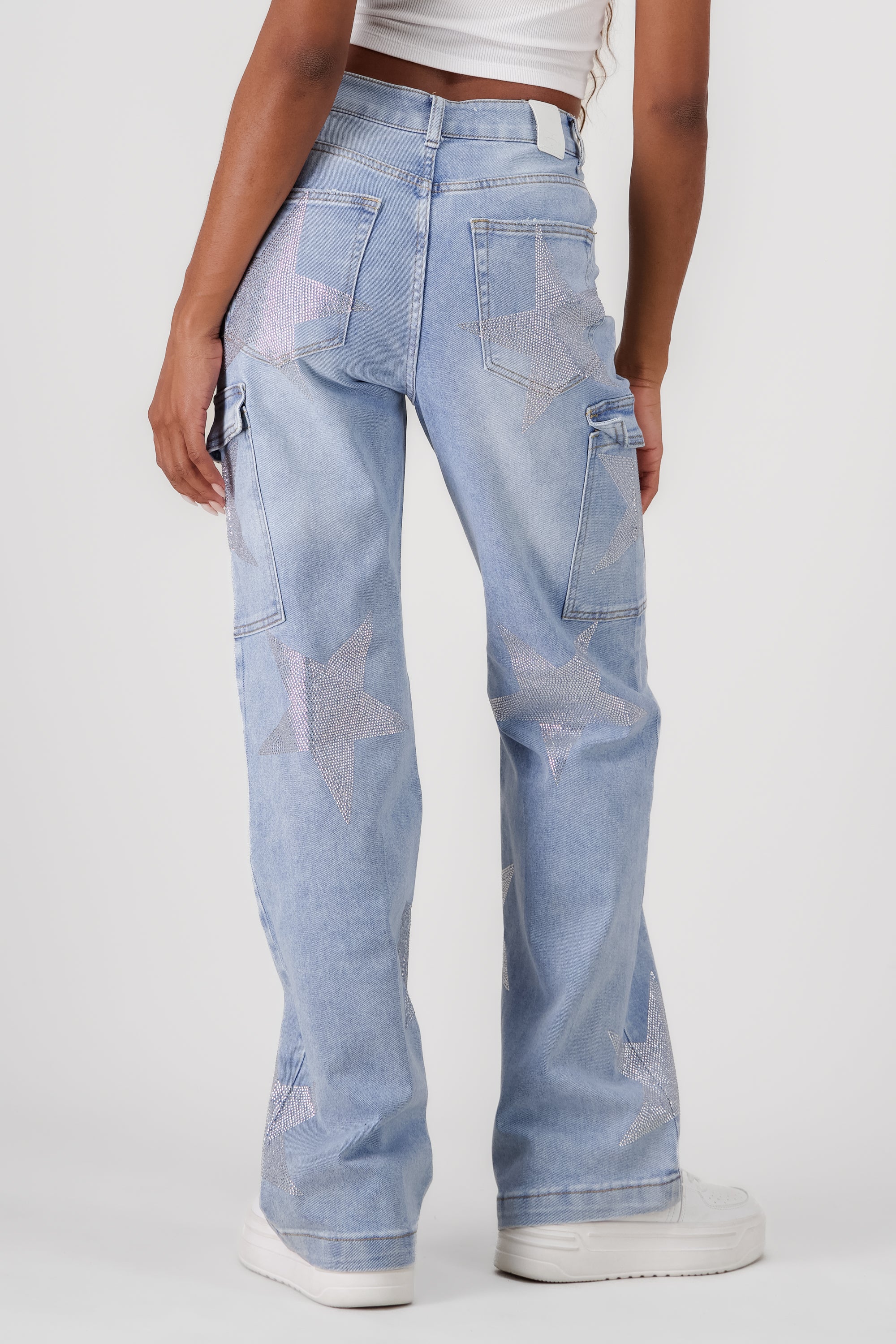 Cargo Wide Leg Jeans LIGHT WASH