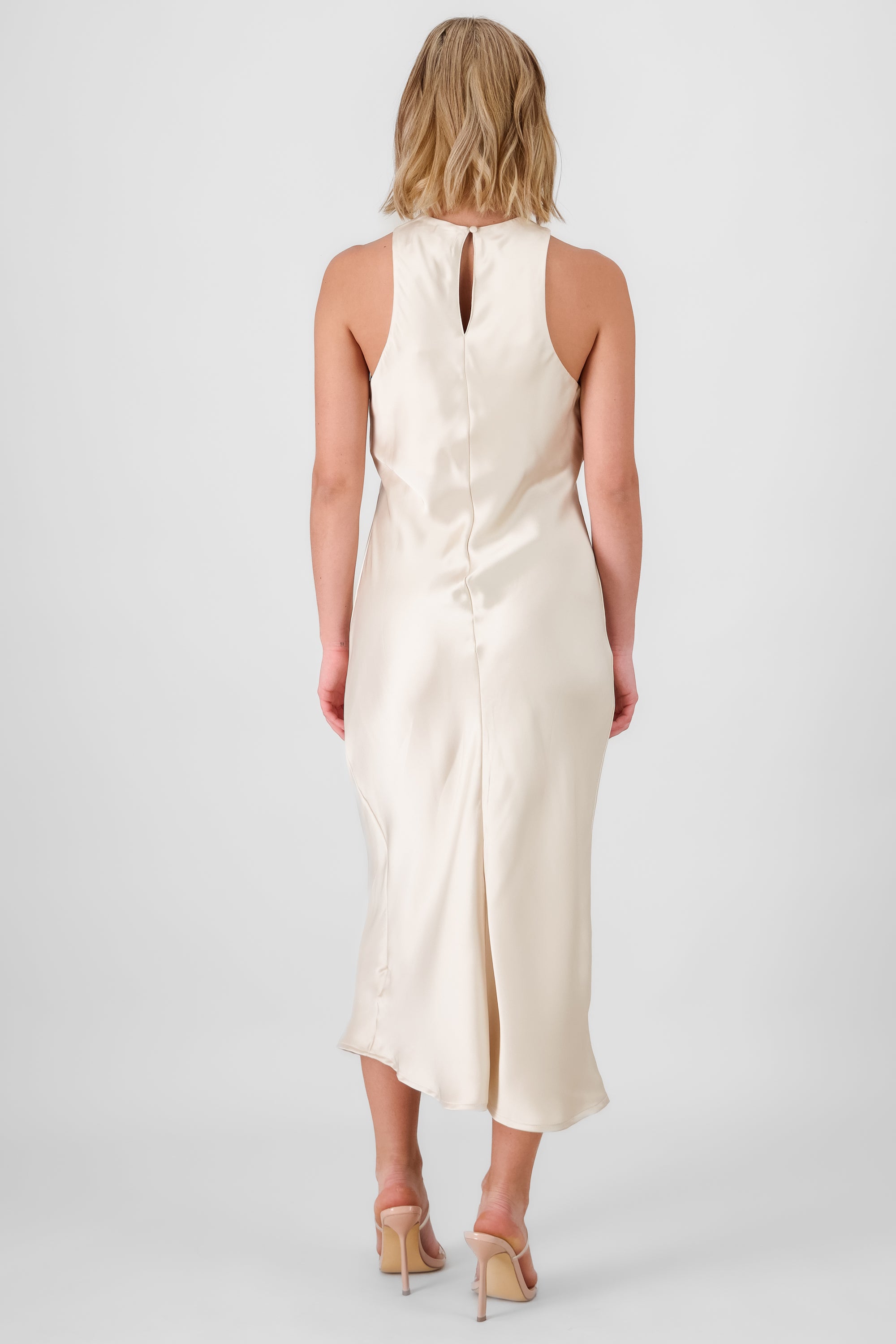 Satin Midi Dress IVORY