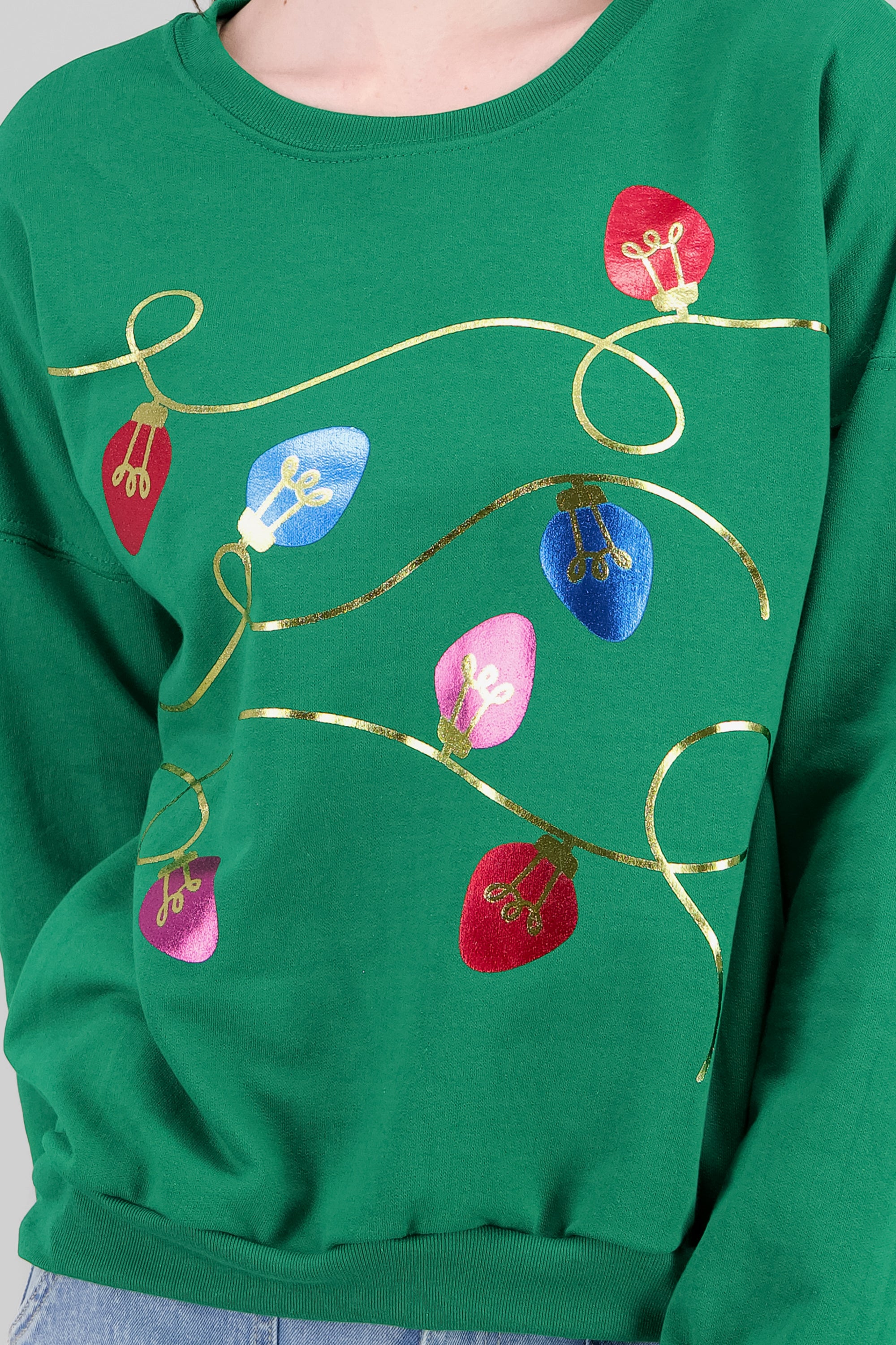 Christmas Lights Hoodie GREEN