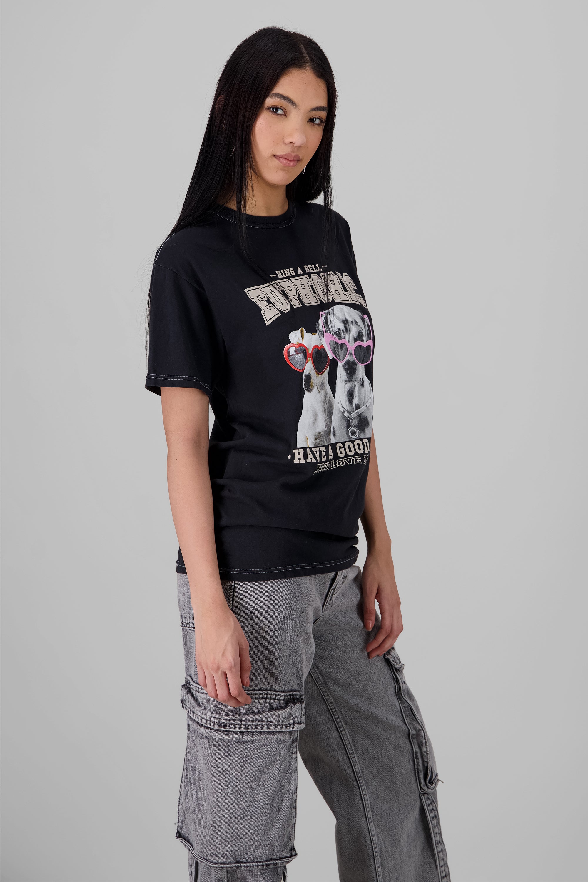 Oversized Dog T Shirts BLACK