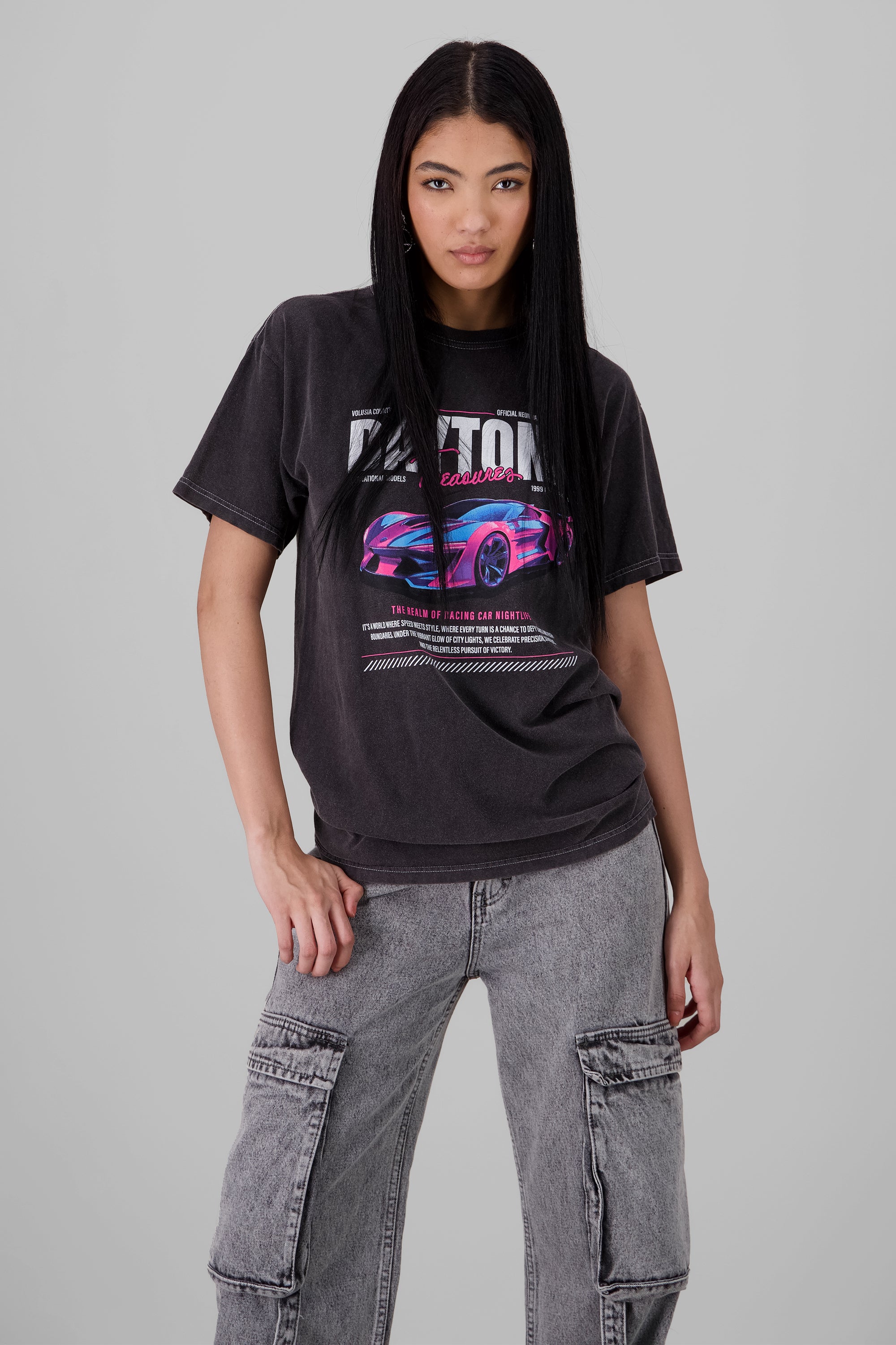 Oversized Daytona T Shirt BLACK