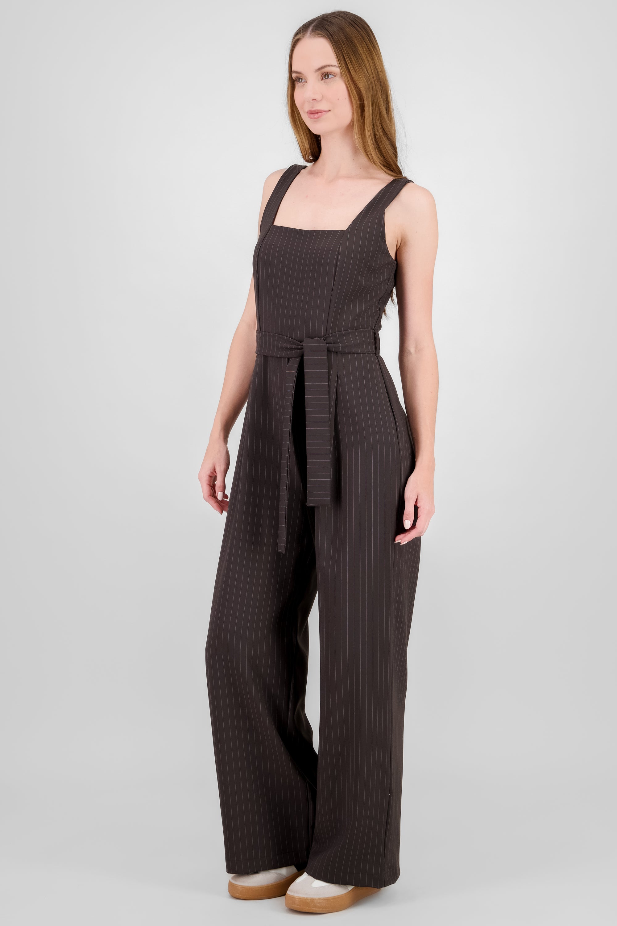 Striped Strappy Jumpsuit DARK GRAY