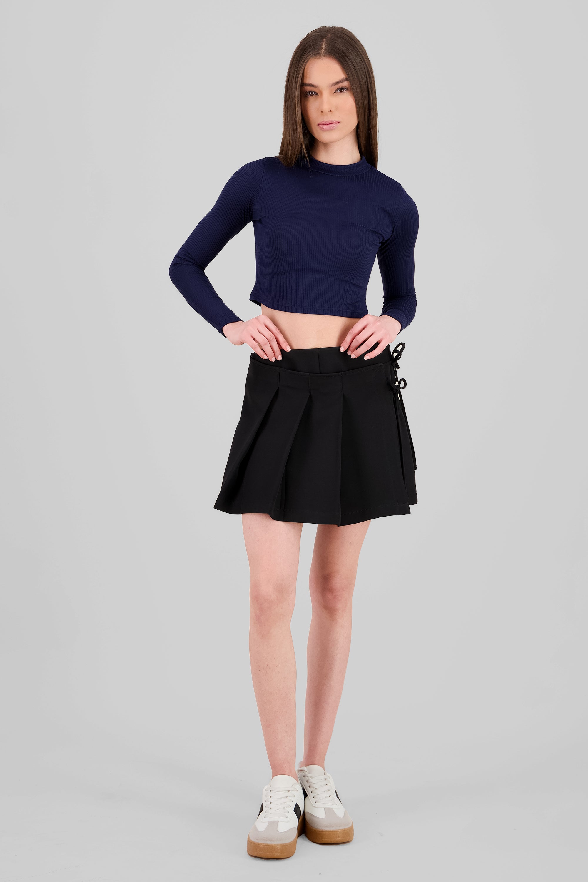 Pleated Mini Skort BLACK