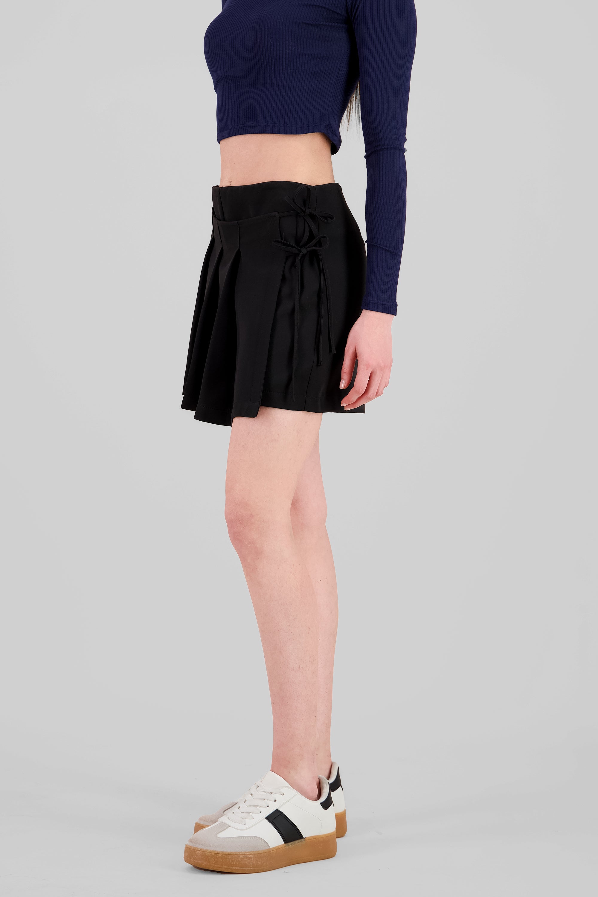 Pleated Mini Skort BLACK