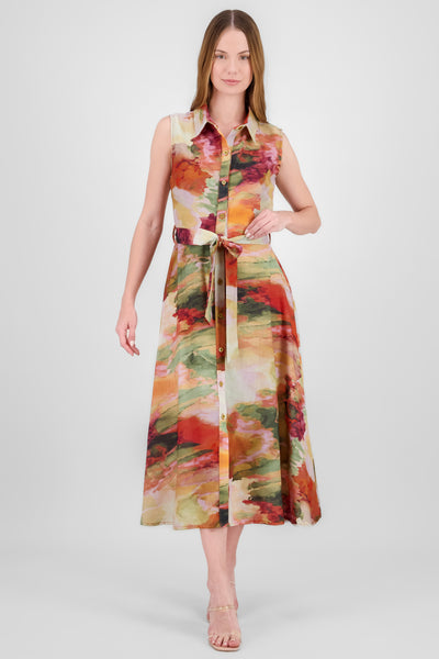 Sleeveless Printed Dress AUTUMN MULTICOLOR