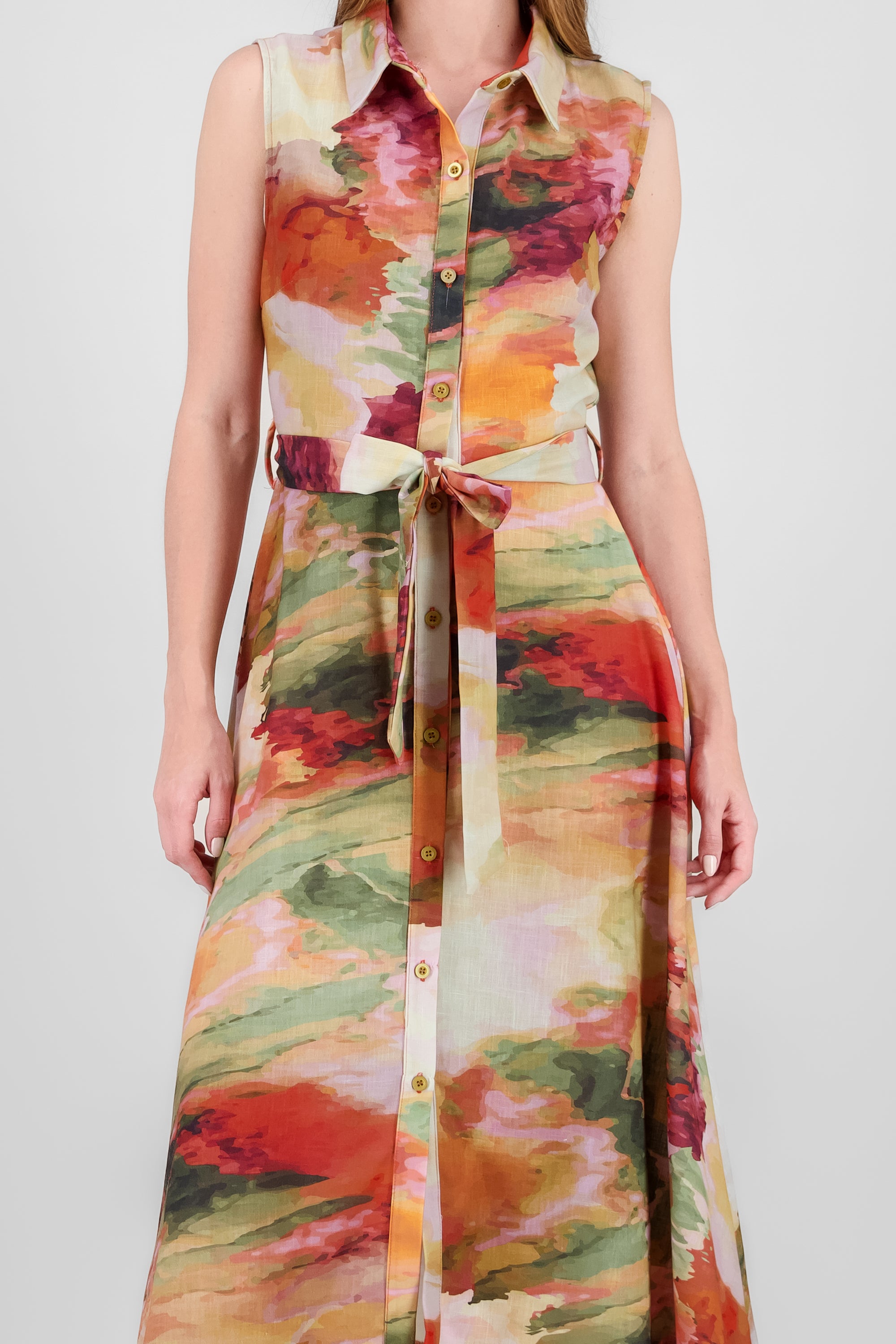 Sleeveless Printed Dress AUTUMN MULTICOLOR