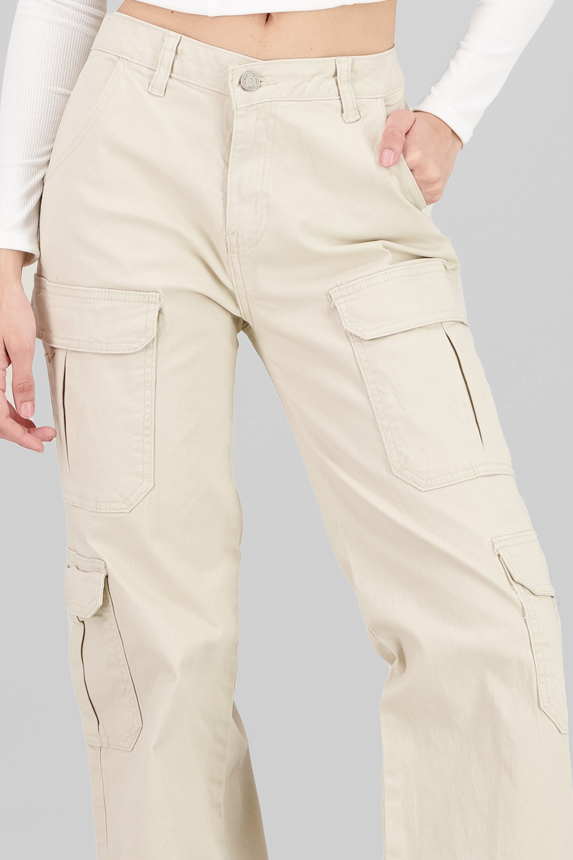 Straight Cargo Jeans SAND