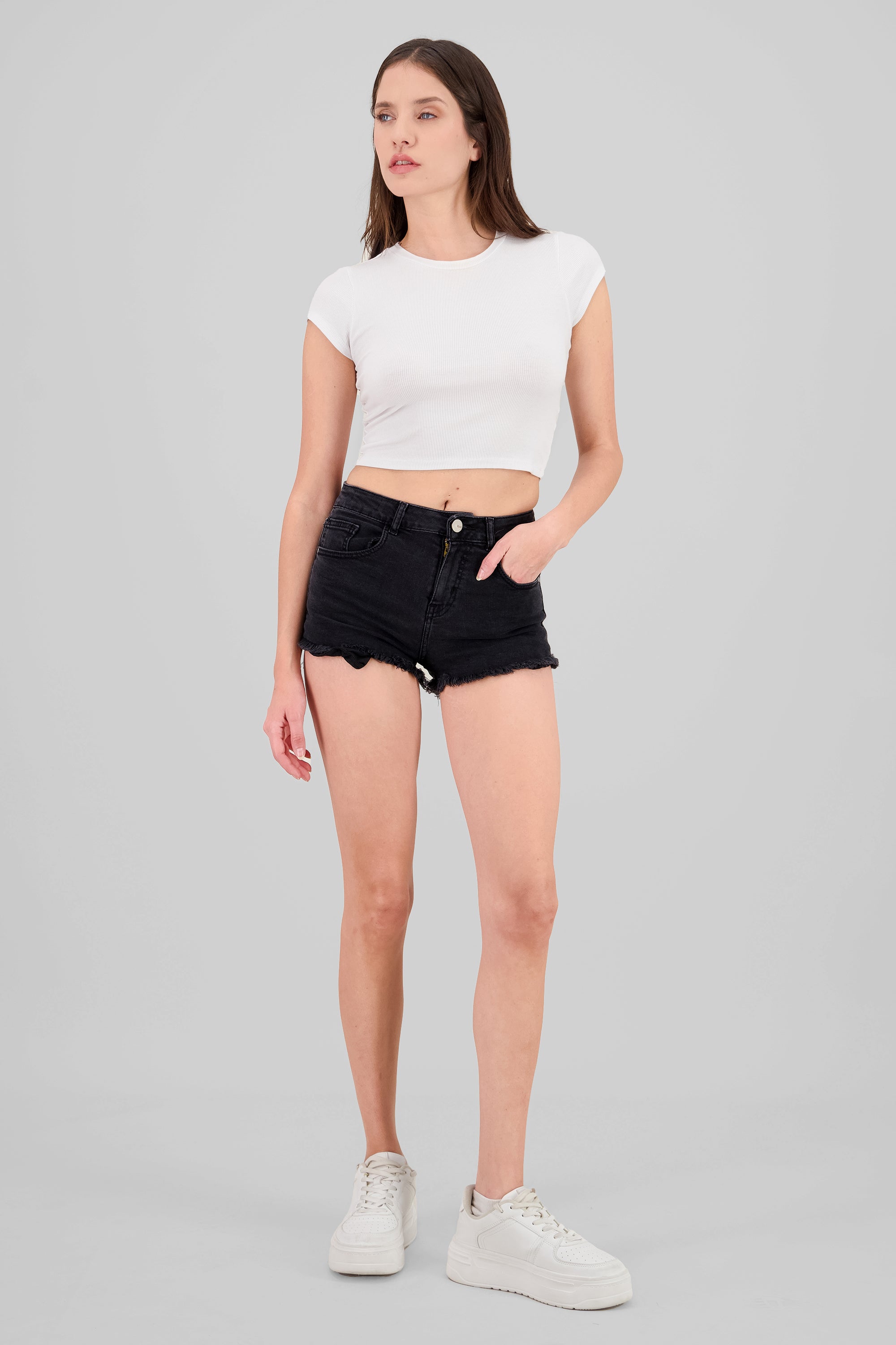 Mini Shorts with Pockets DARK GRAY