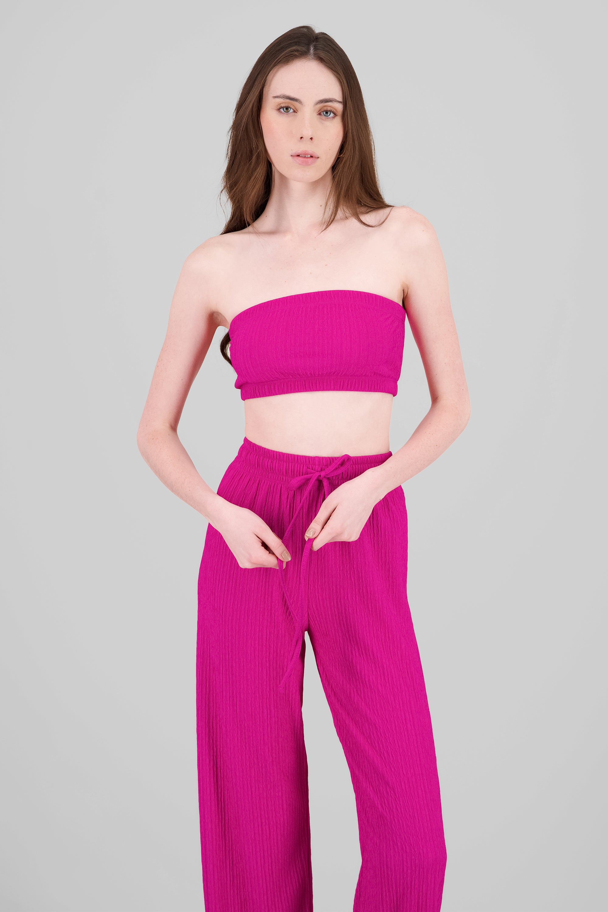 Bandana texture top MAGENTA