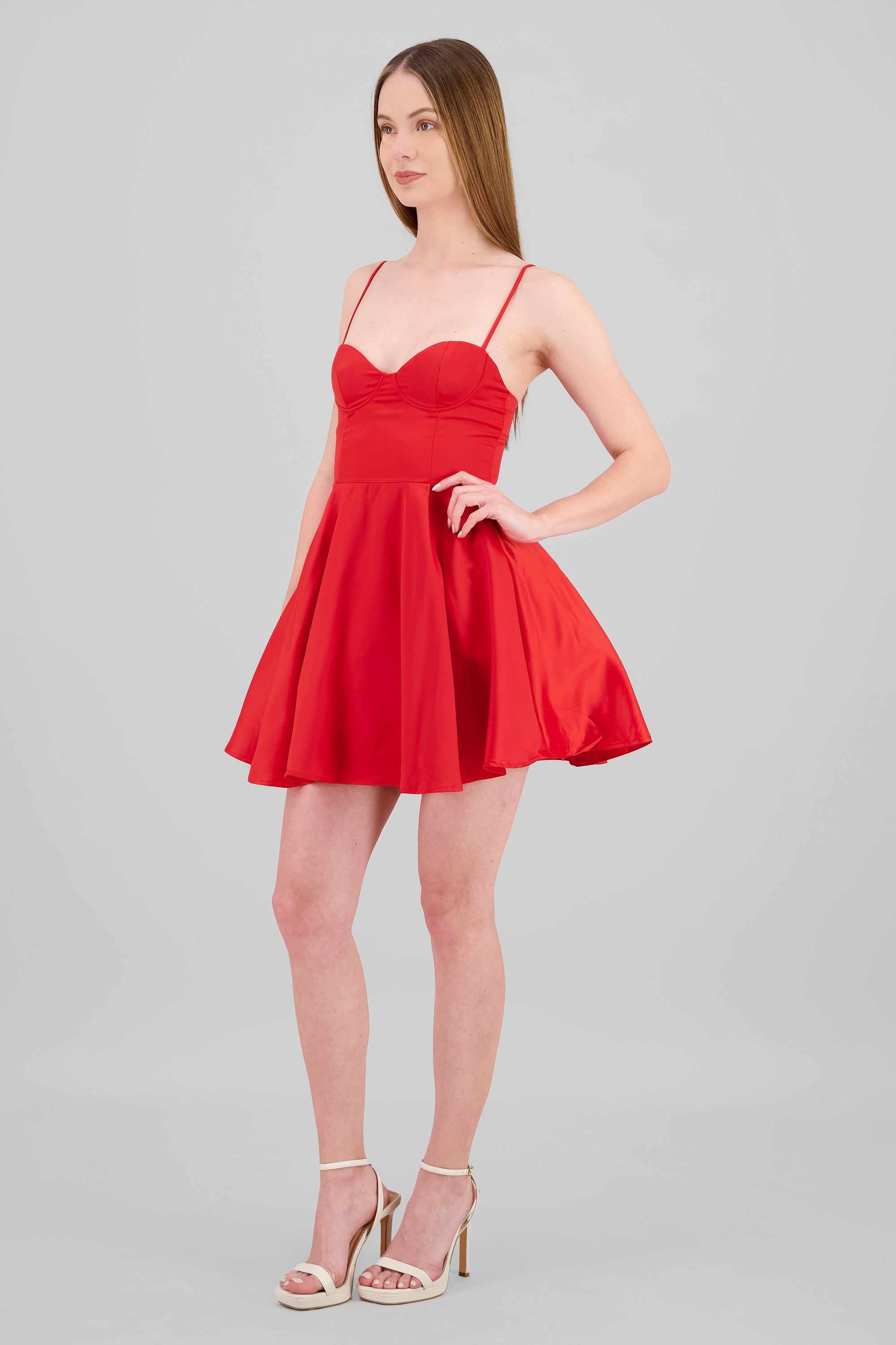 Satin Dress RED