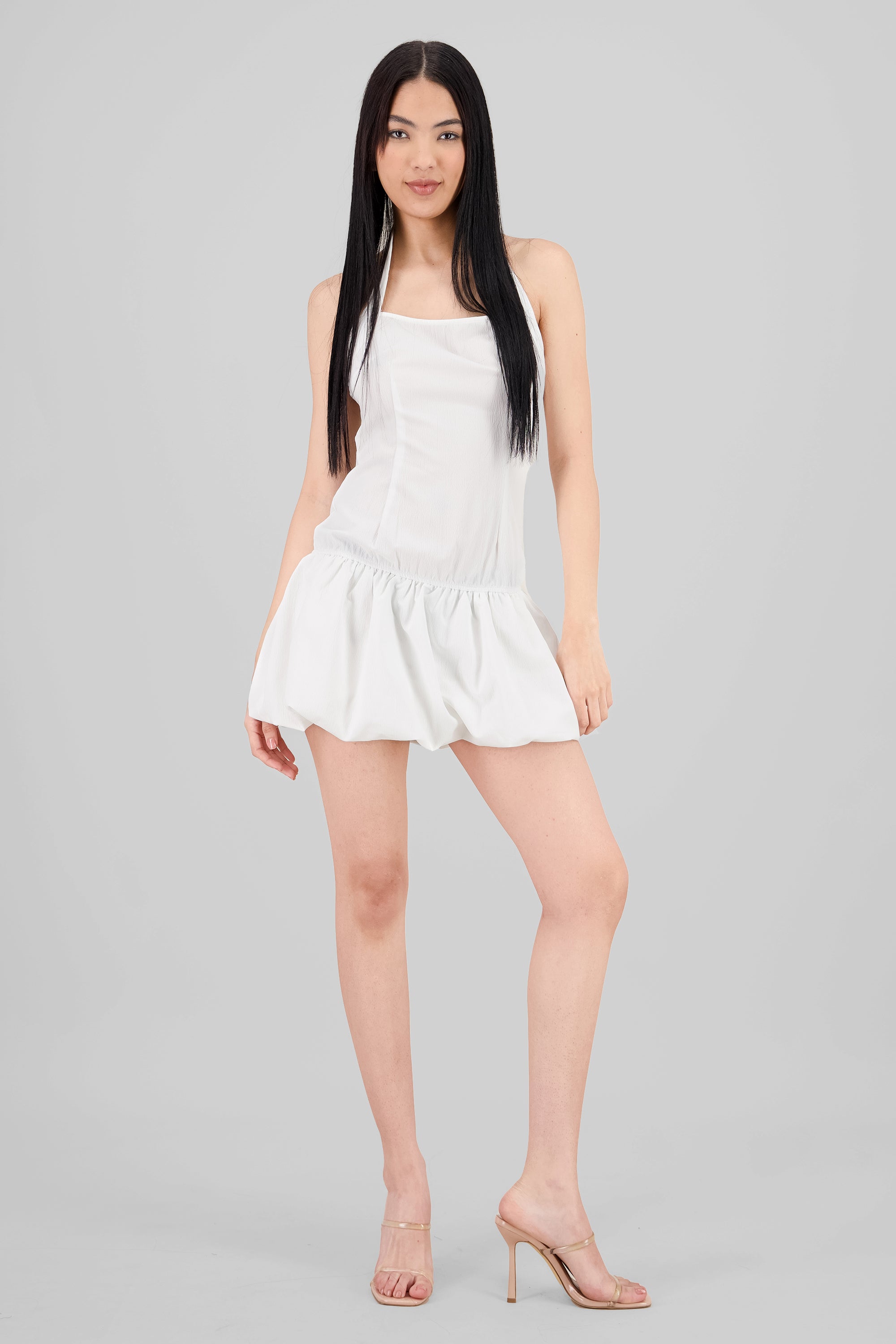 Halter Bubble Dress WHITE