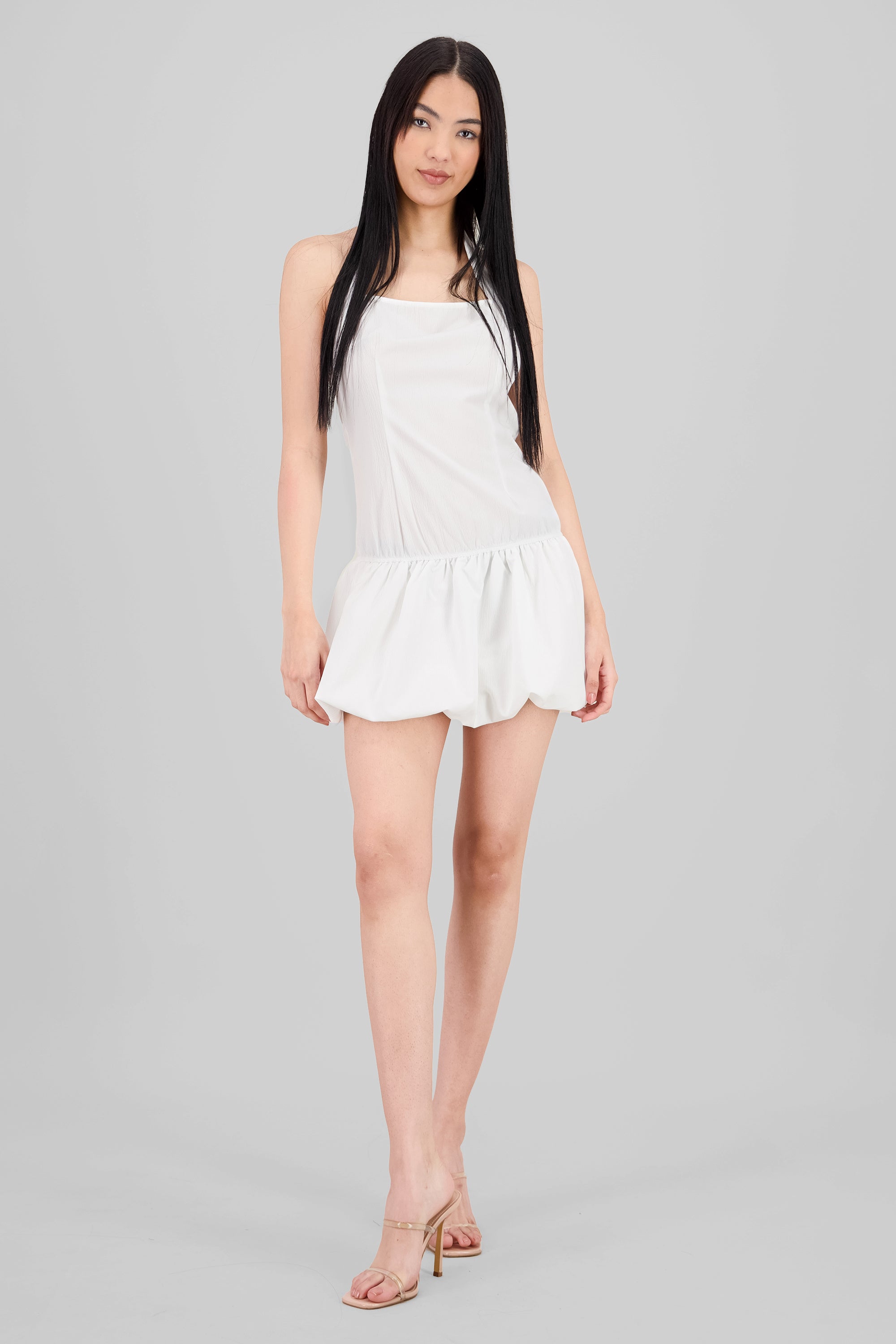 Halter Bubble Dress WHITE