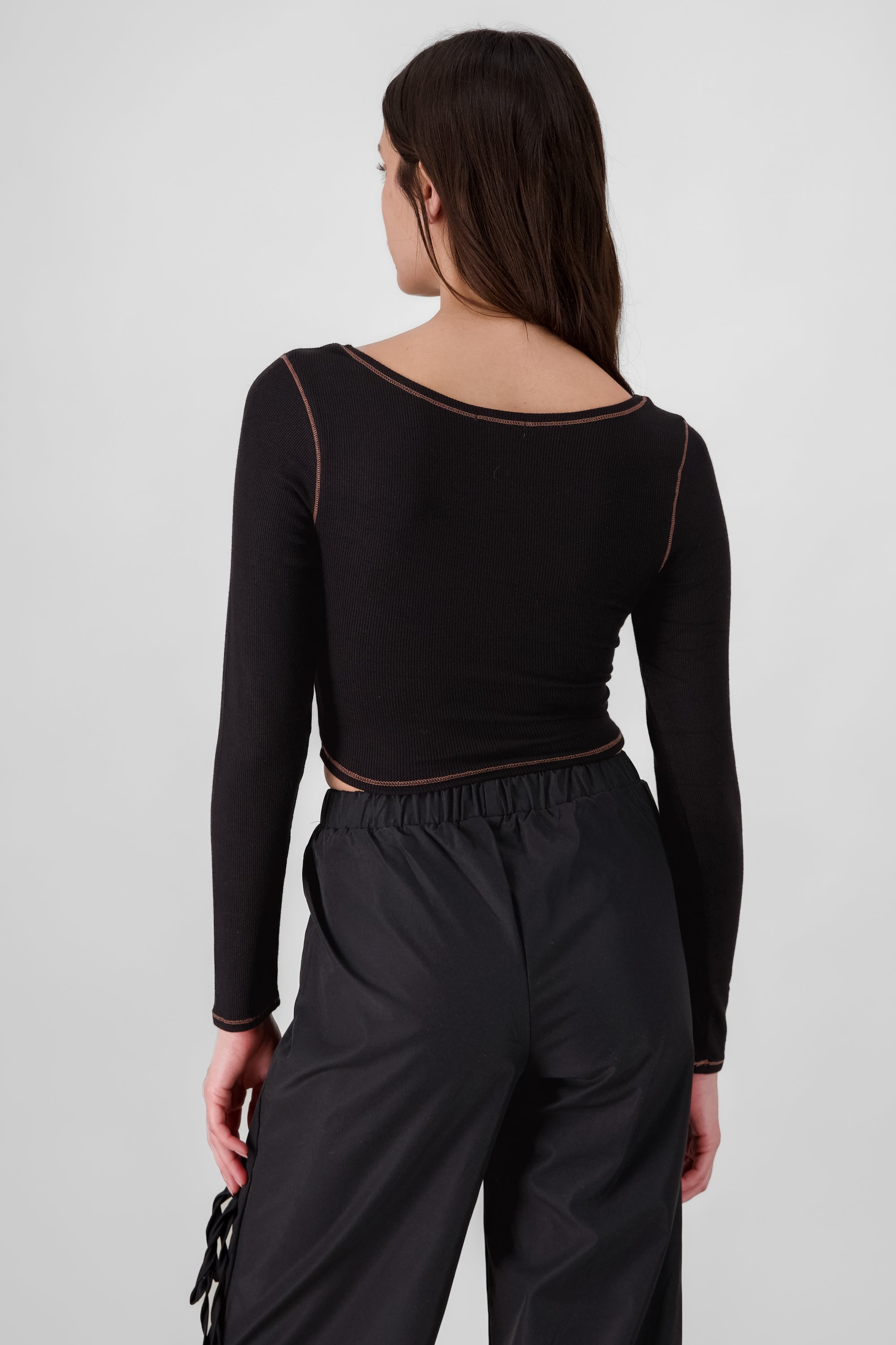 Long Sleeve Top BLACK COMBO