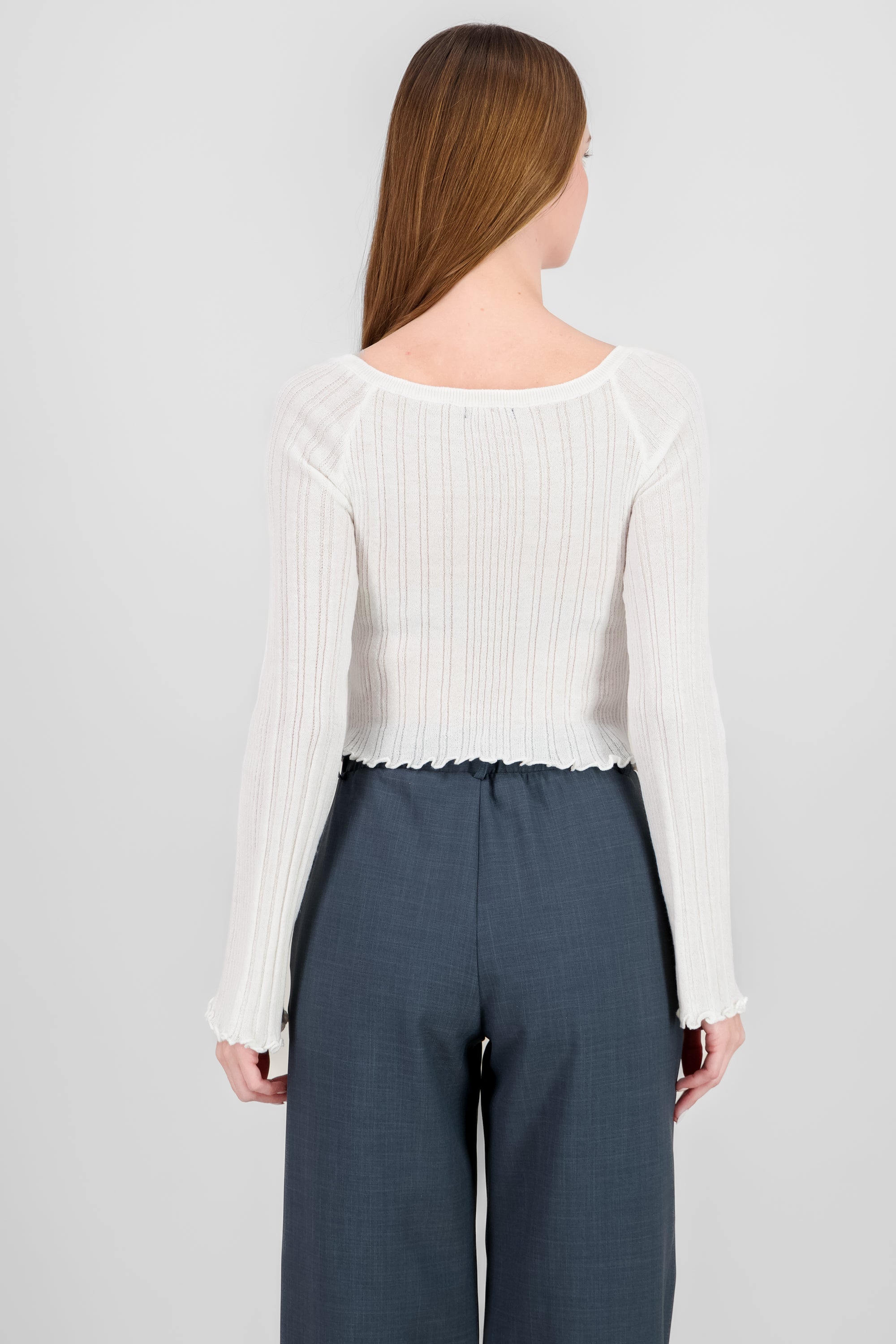 Off Shoulder Textured Top IVORY