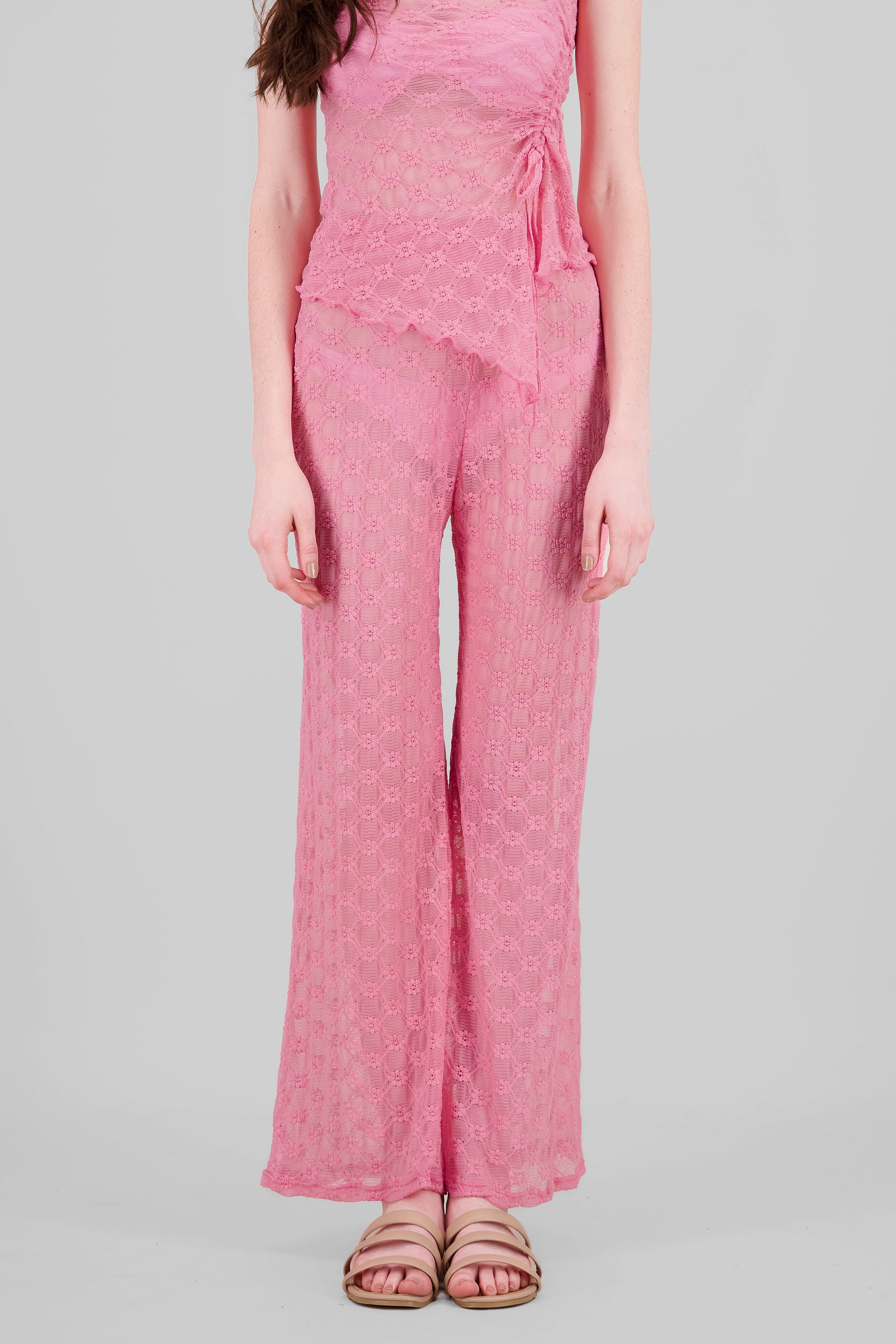 Wide leg Lace Pants PINK